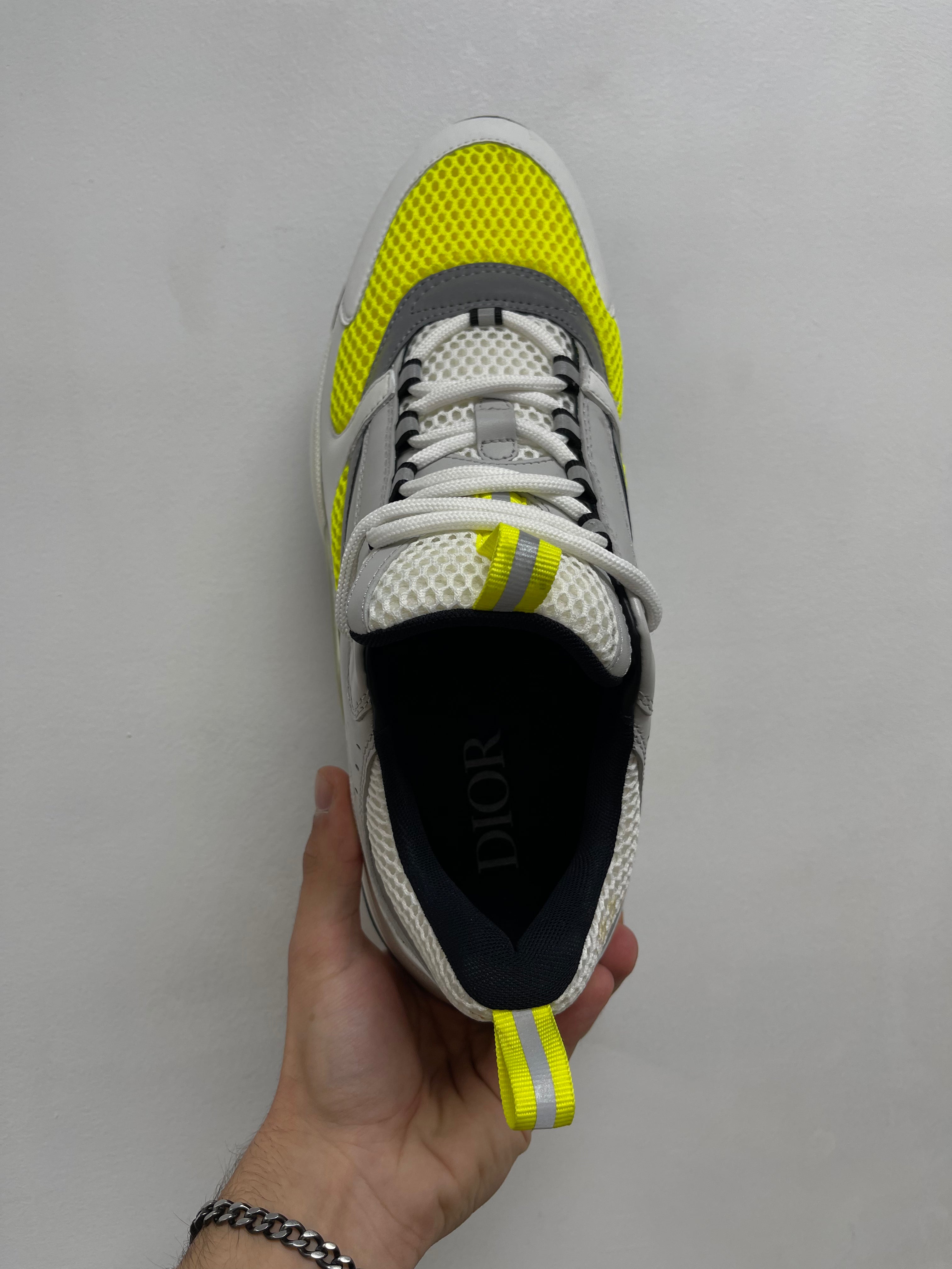 Dior B22 Lime White Sneakers