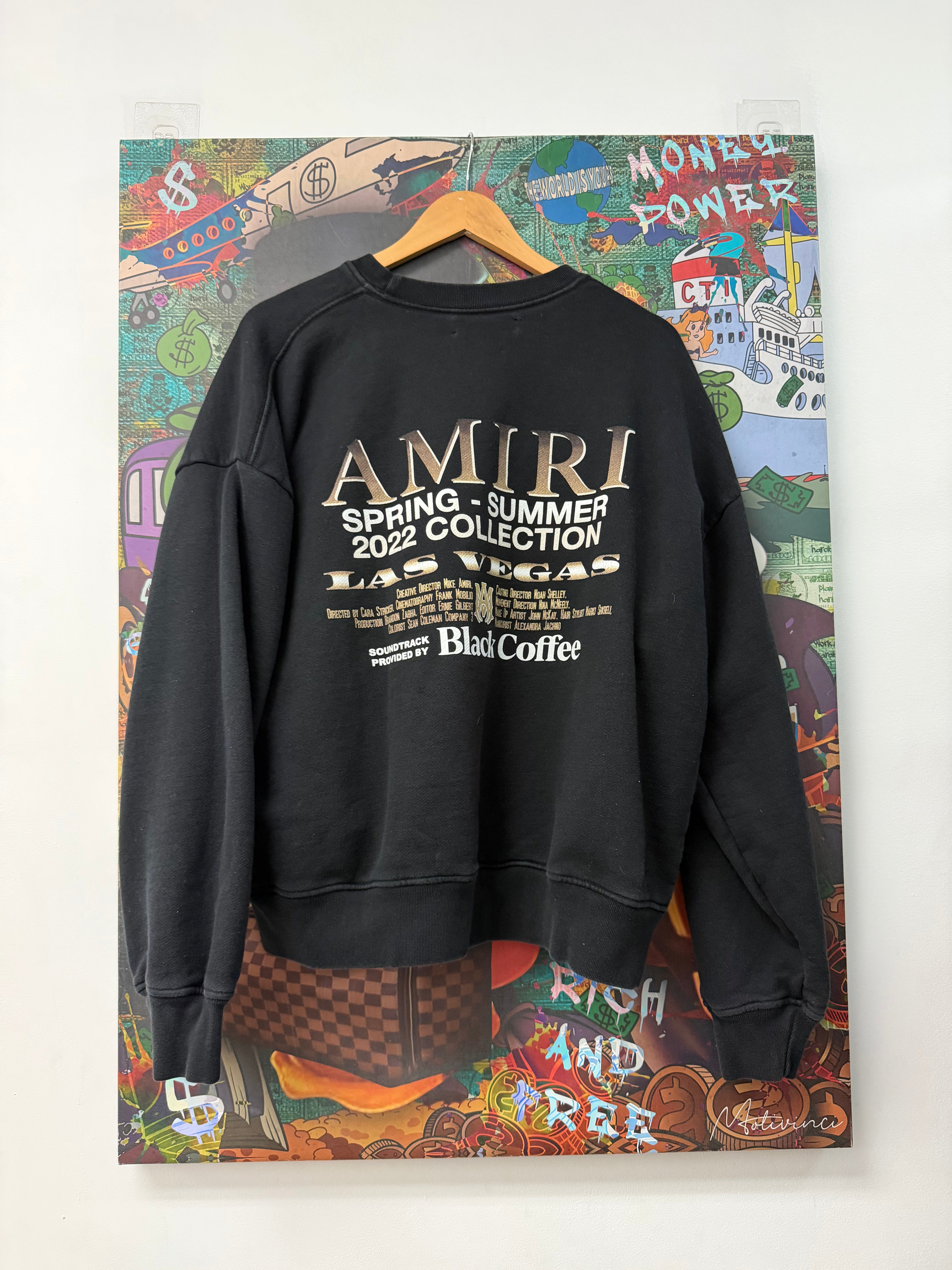 Amiri Black Las Vegas Crewneck