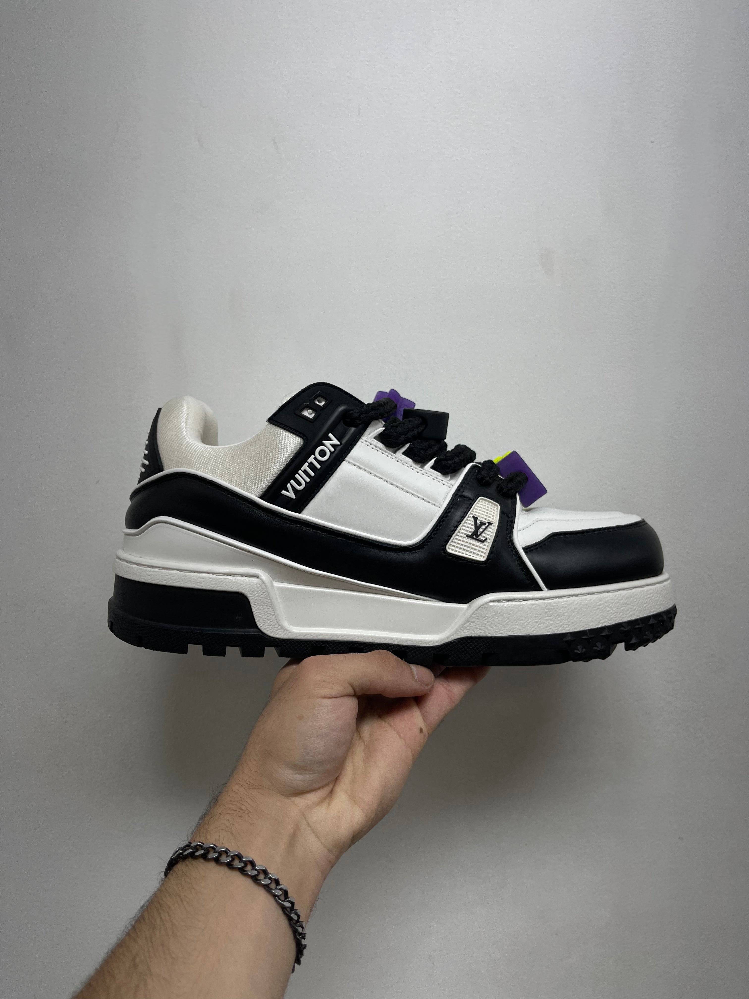 Louis Vuitton Black White Maxi Trainer Sneakers