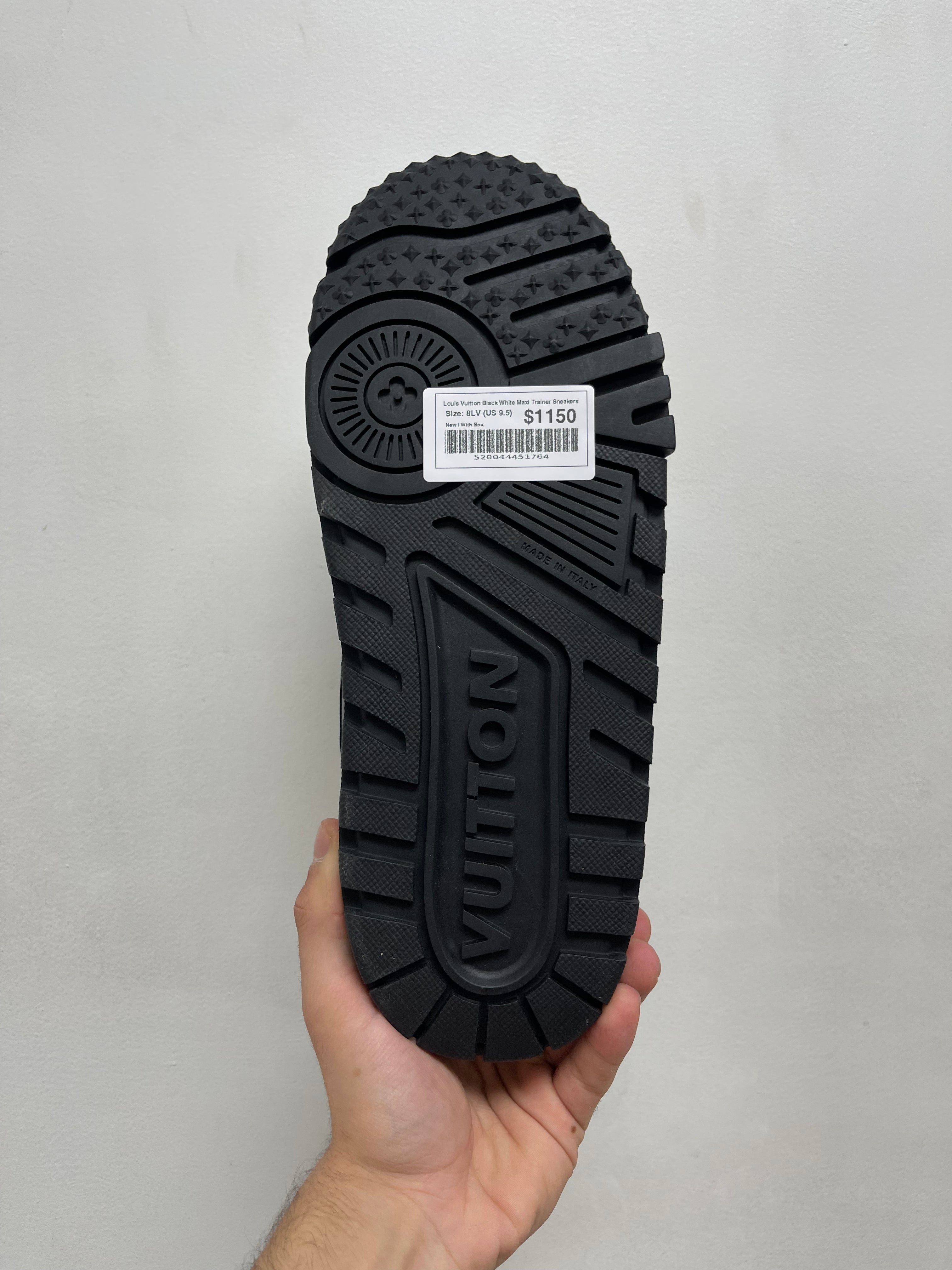 Louis Vuitton Black White Maxi Trainer Sneakers