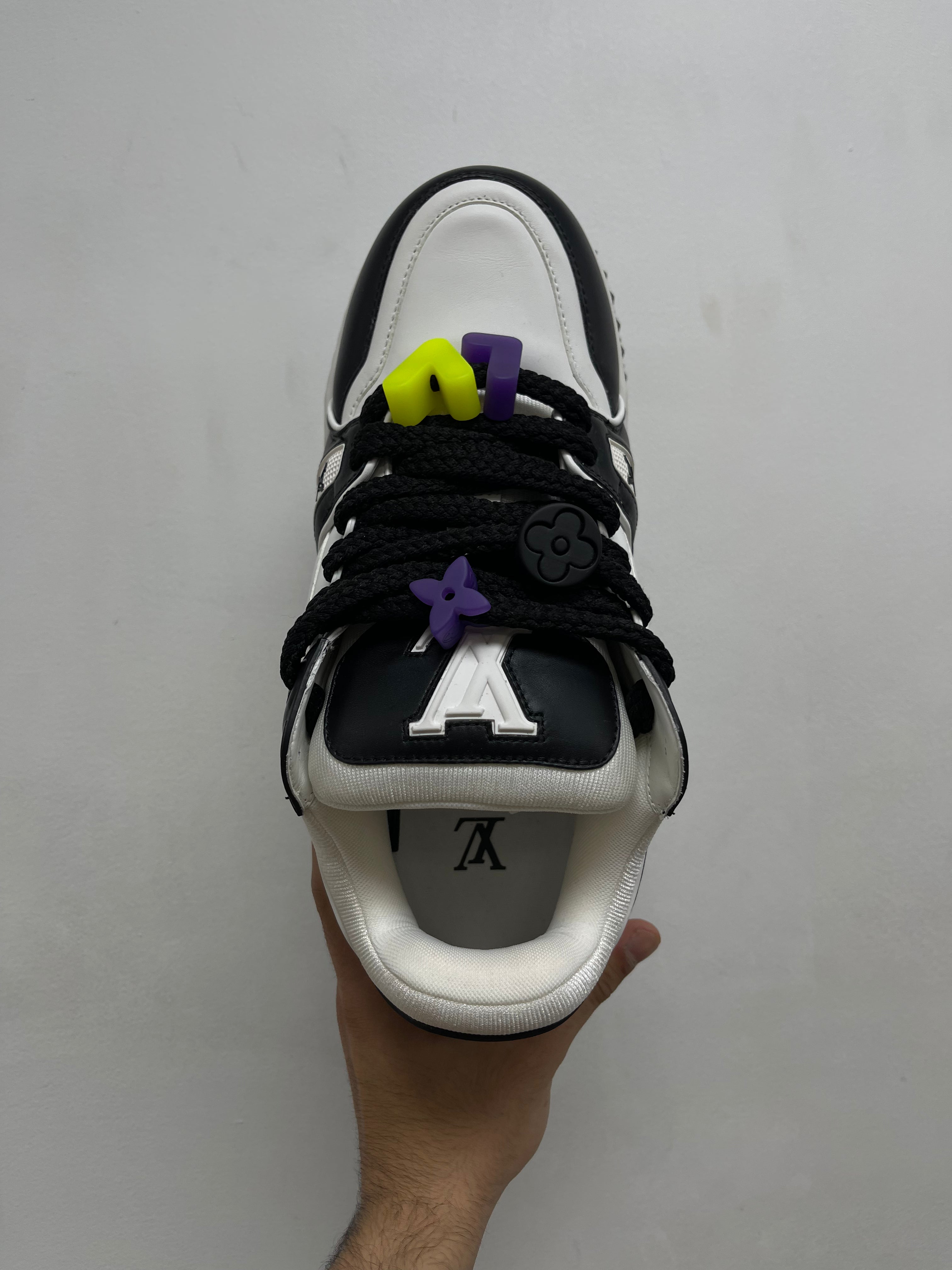 Louis Vuitton Black White Maxi Trainer Sneakers