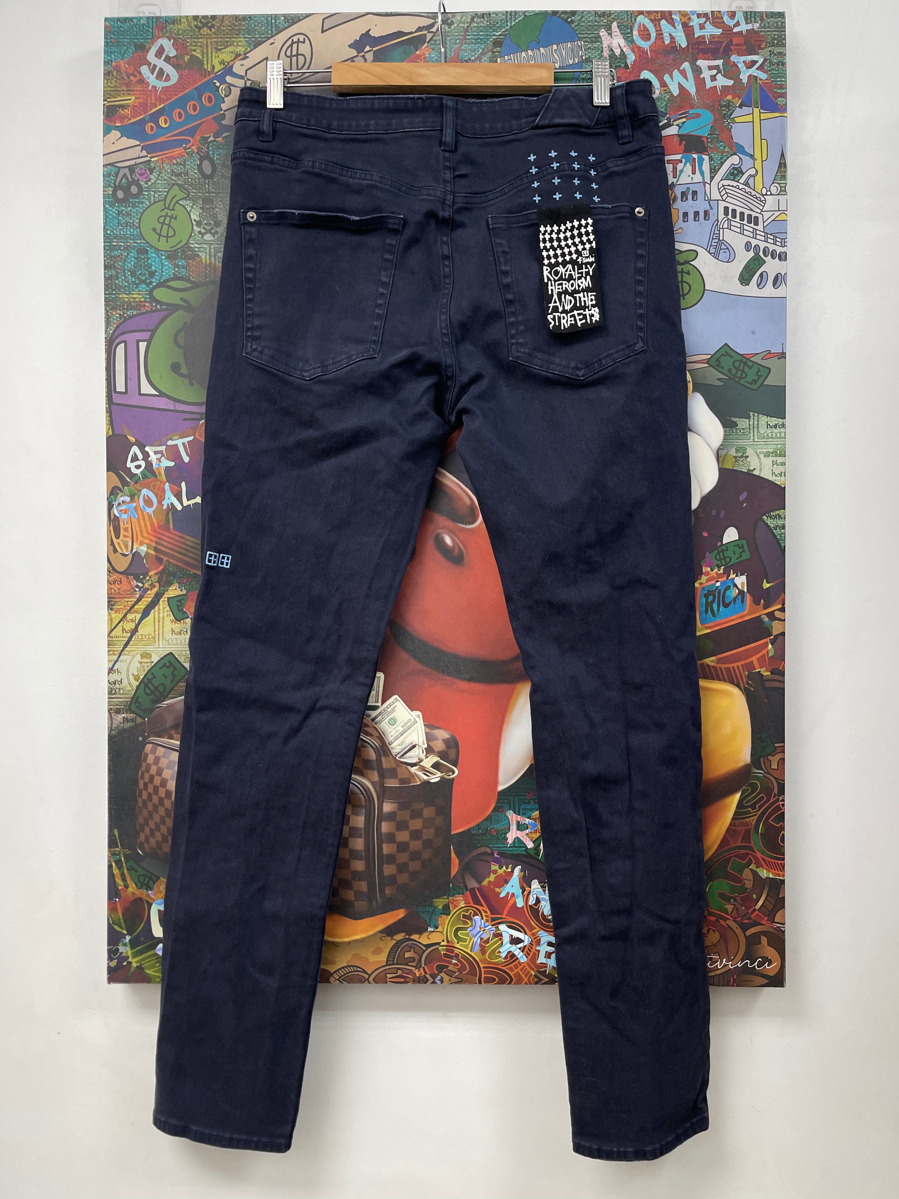 Ksubi Navy Wash Supernet Jeans