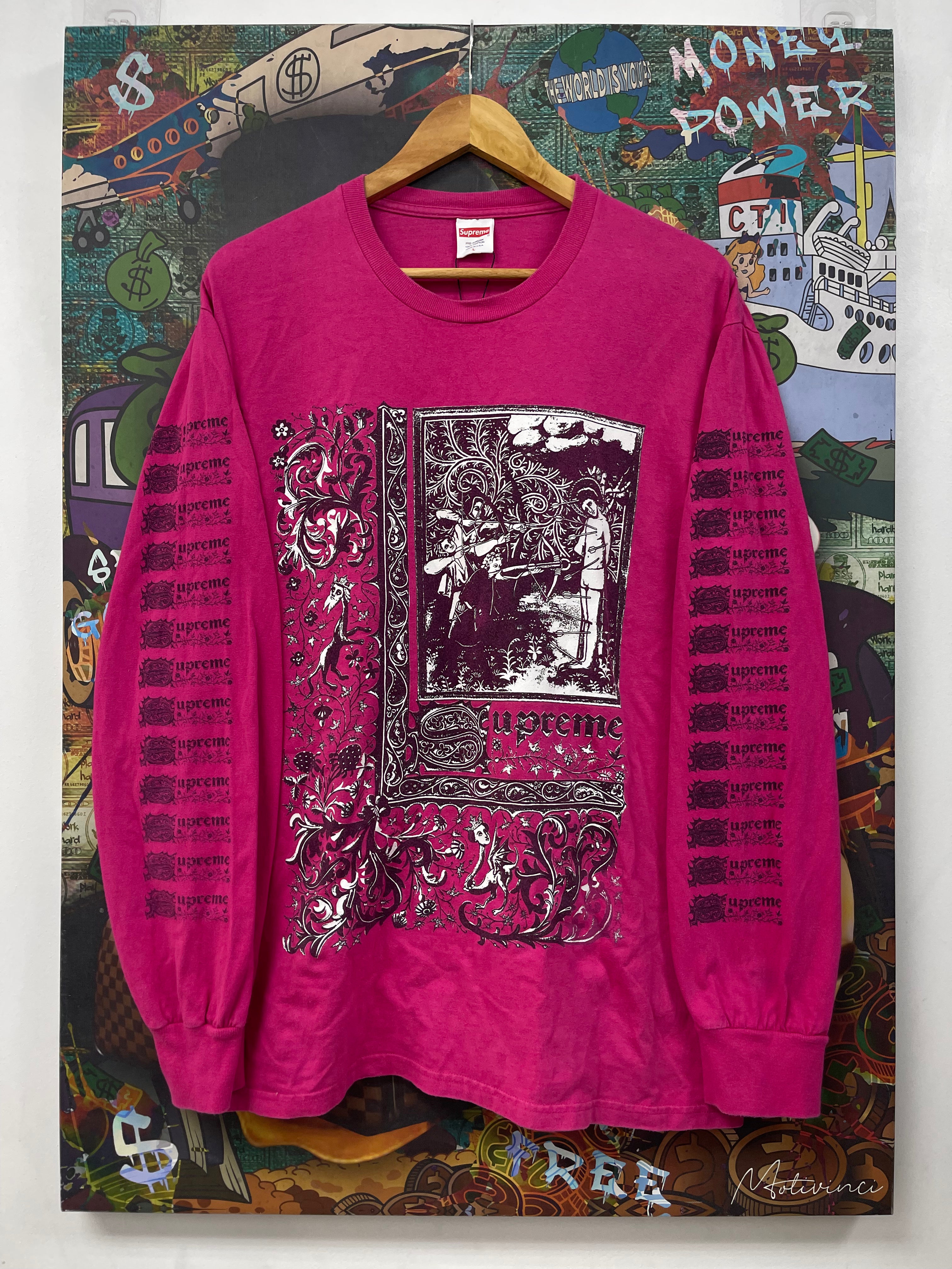 Supreme Pink Saint Sebastian Long Sleeve