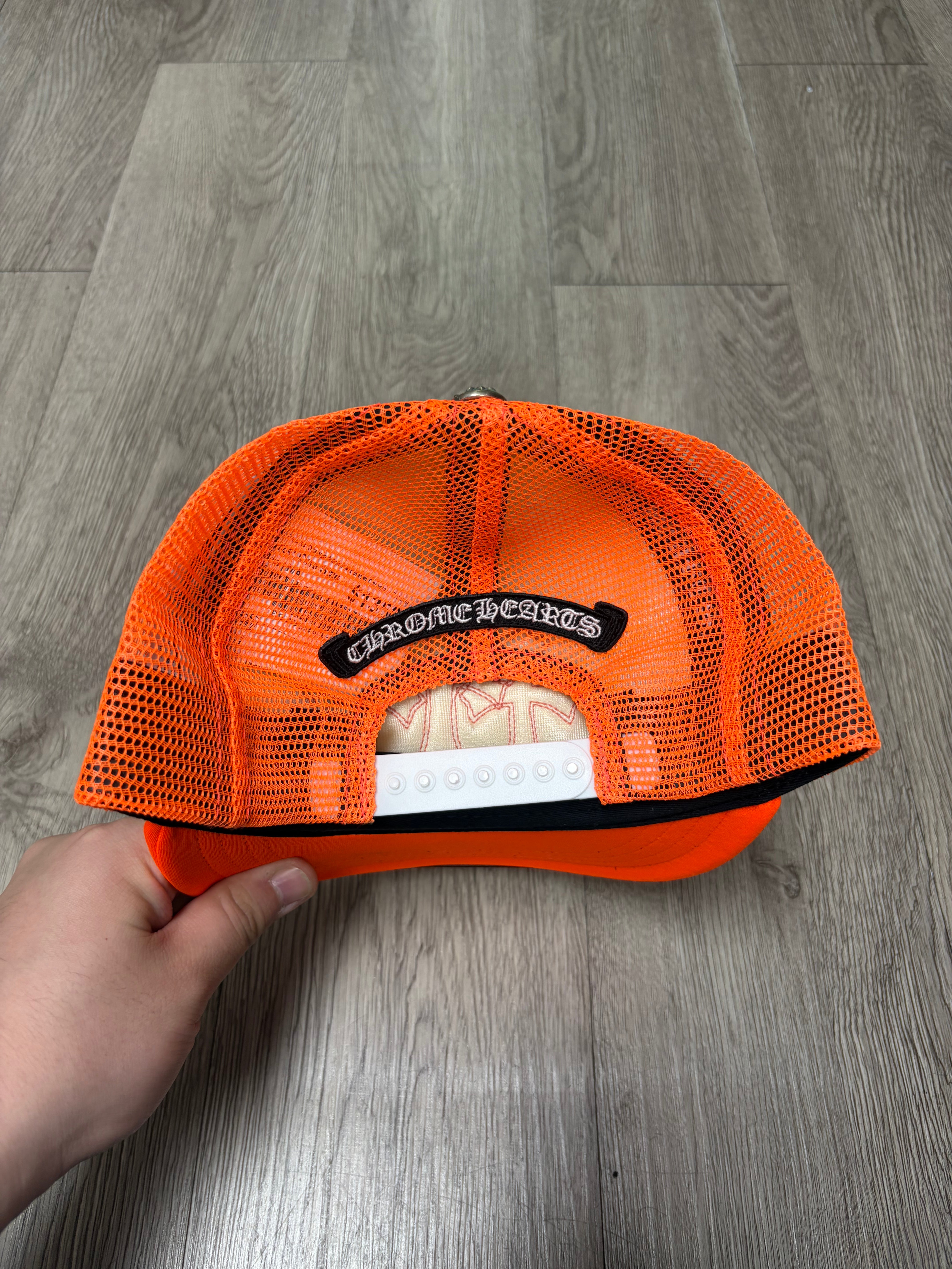 Chrome Hearts Orange Miami Art Basel Cemetery Trucker Hat