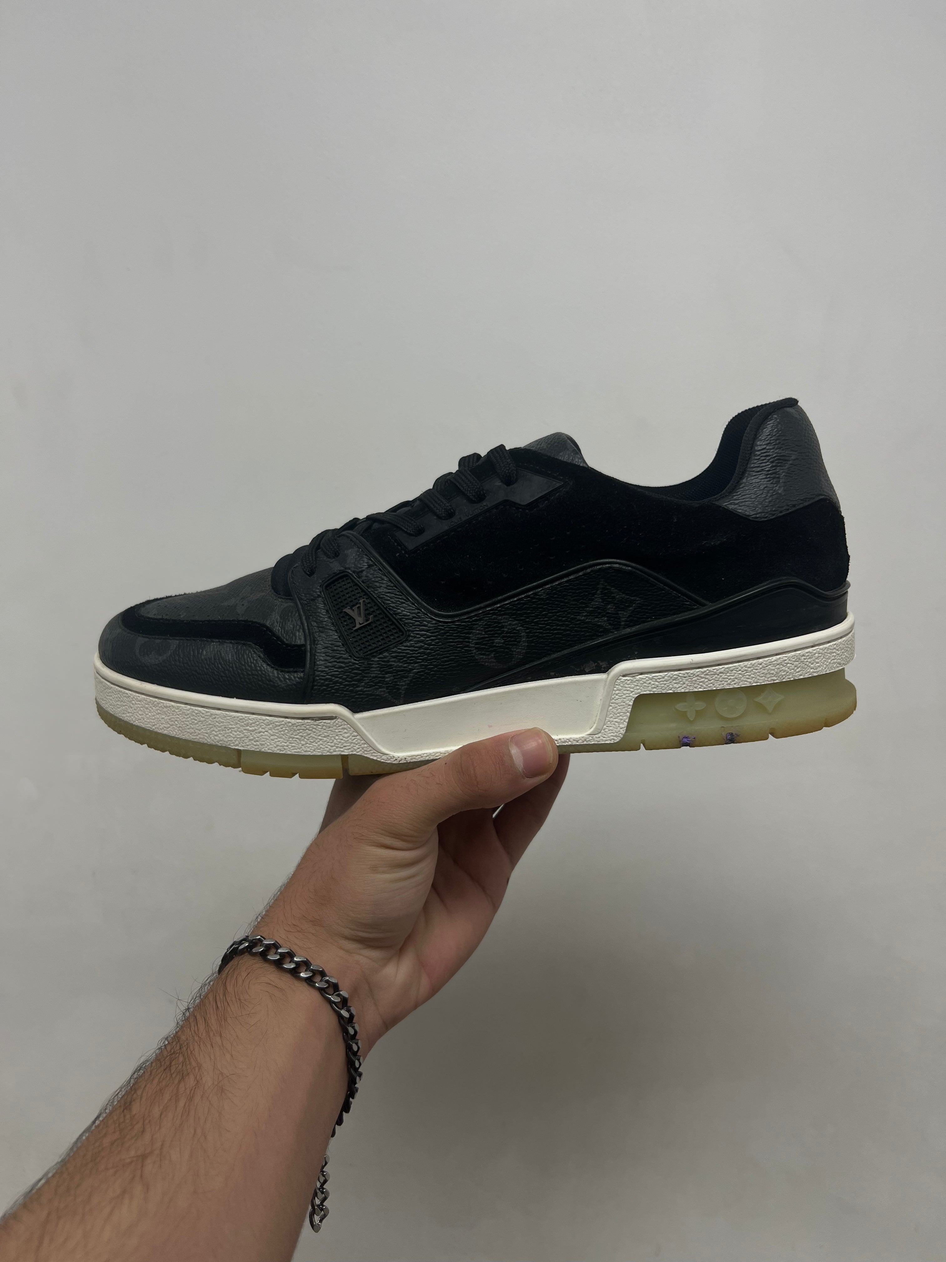 Louis Vuitton Black Monogram Trainer Sneakers