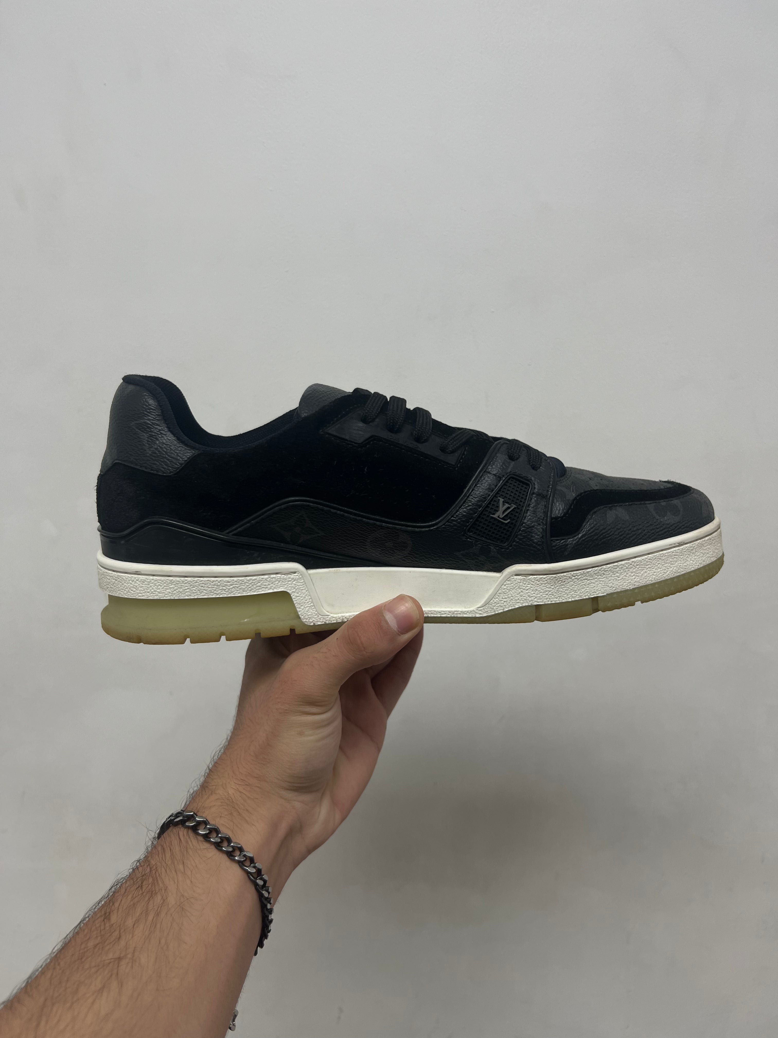 Louis Vuitton Black Monogram Trainer Sneakers