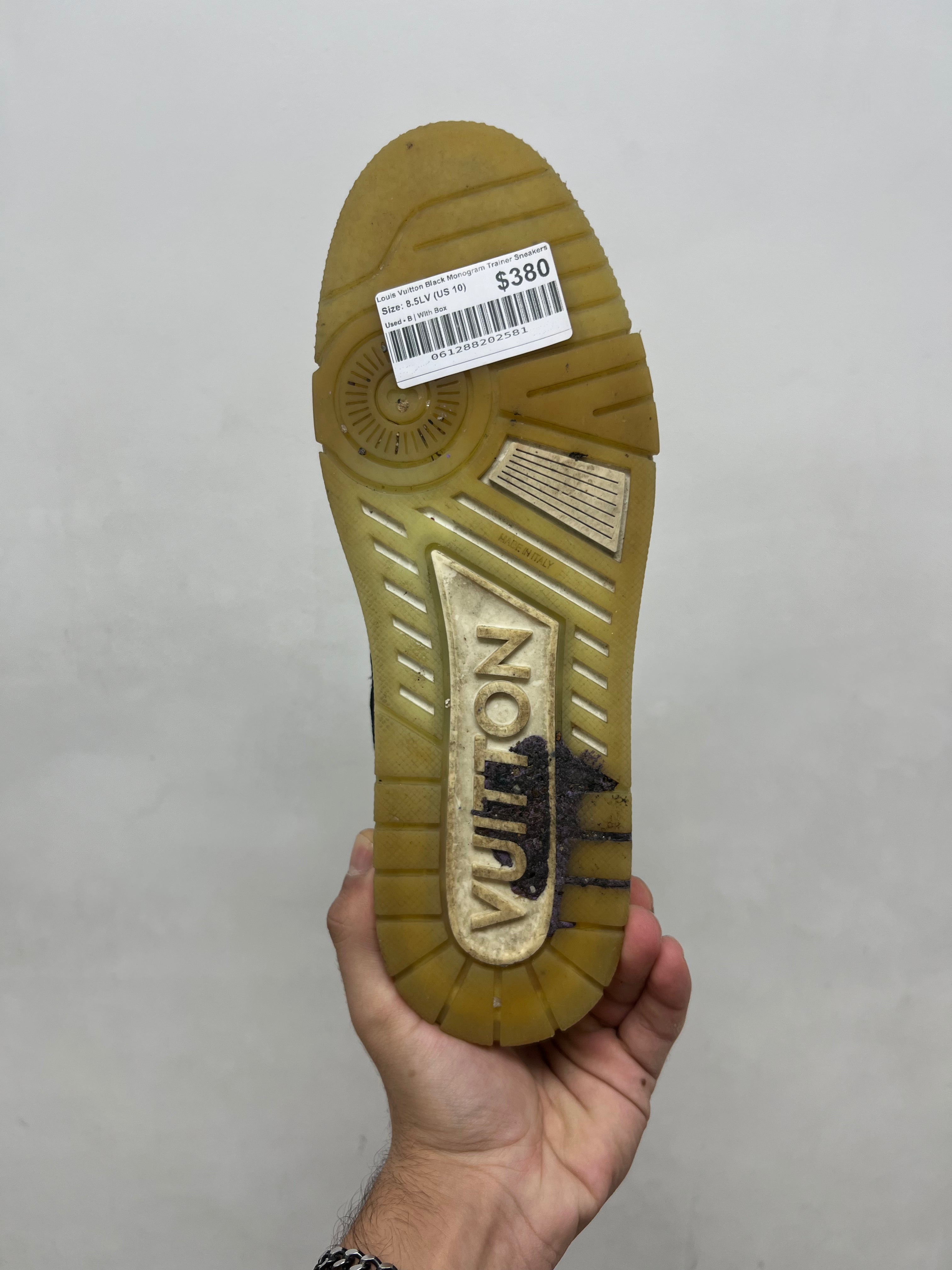 Louis Vuitton Black Monogram Trainer Sneakers