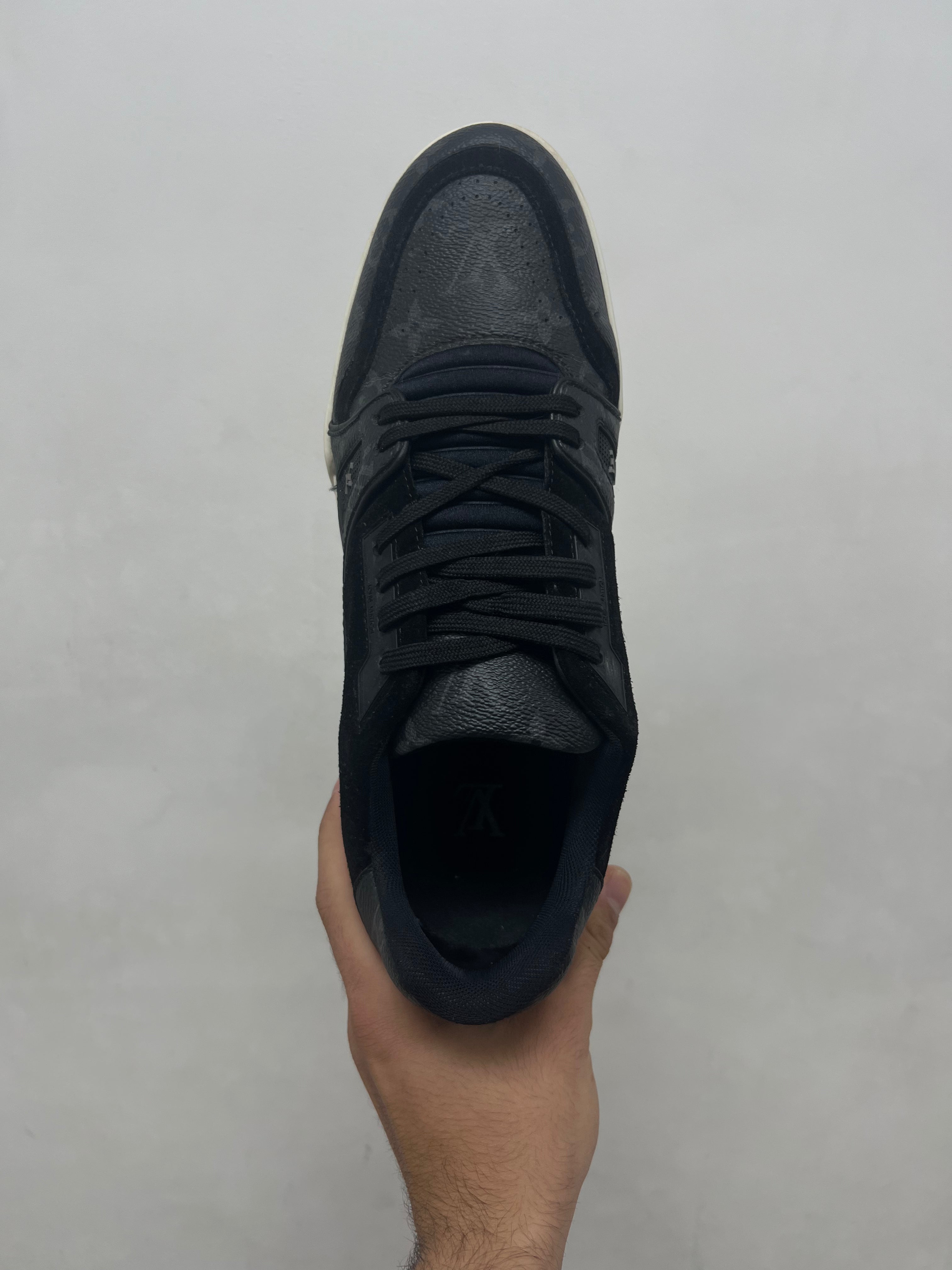 Louis Vuitton Black Monogram Trainer Sneakers