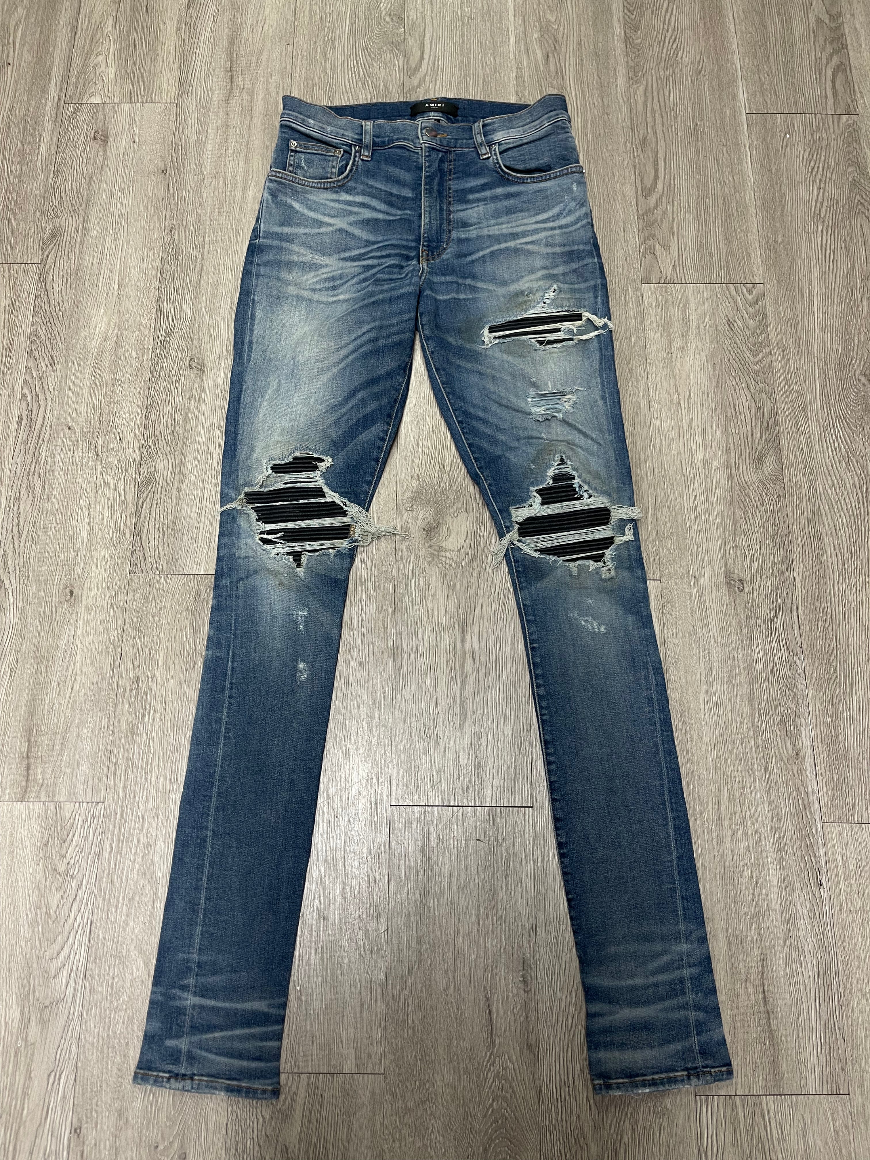 Amiri MX1 Deep Classic Black Patch Jeans
