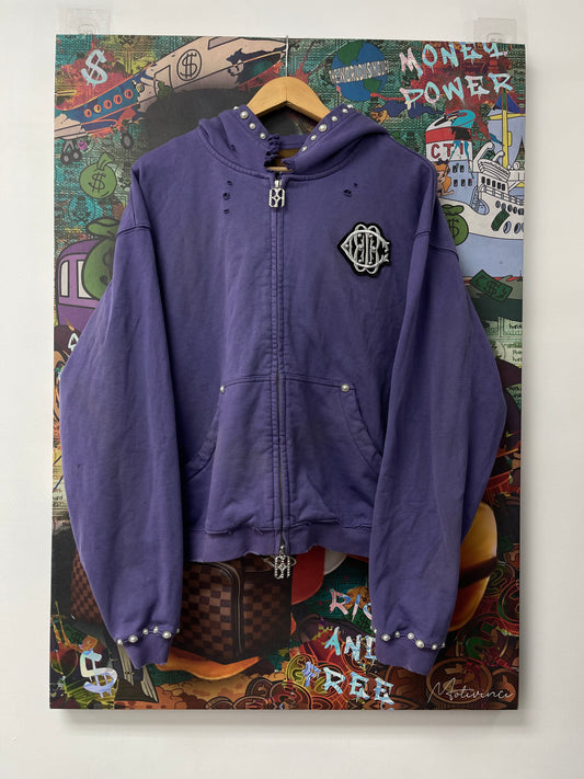 BOR Purple Studded Zip Up Used