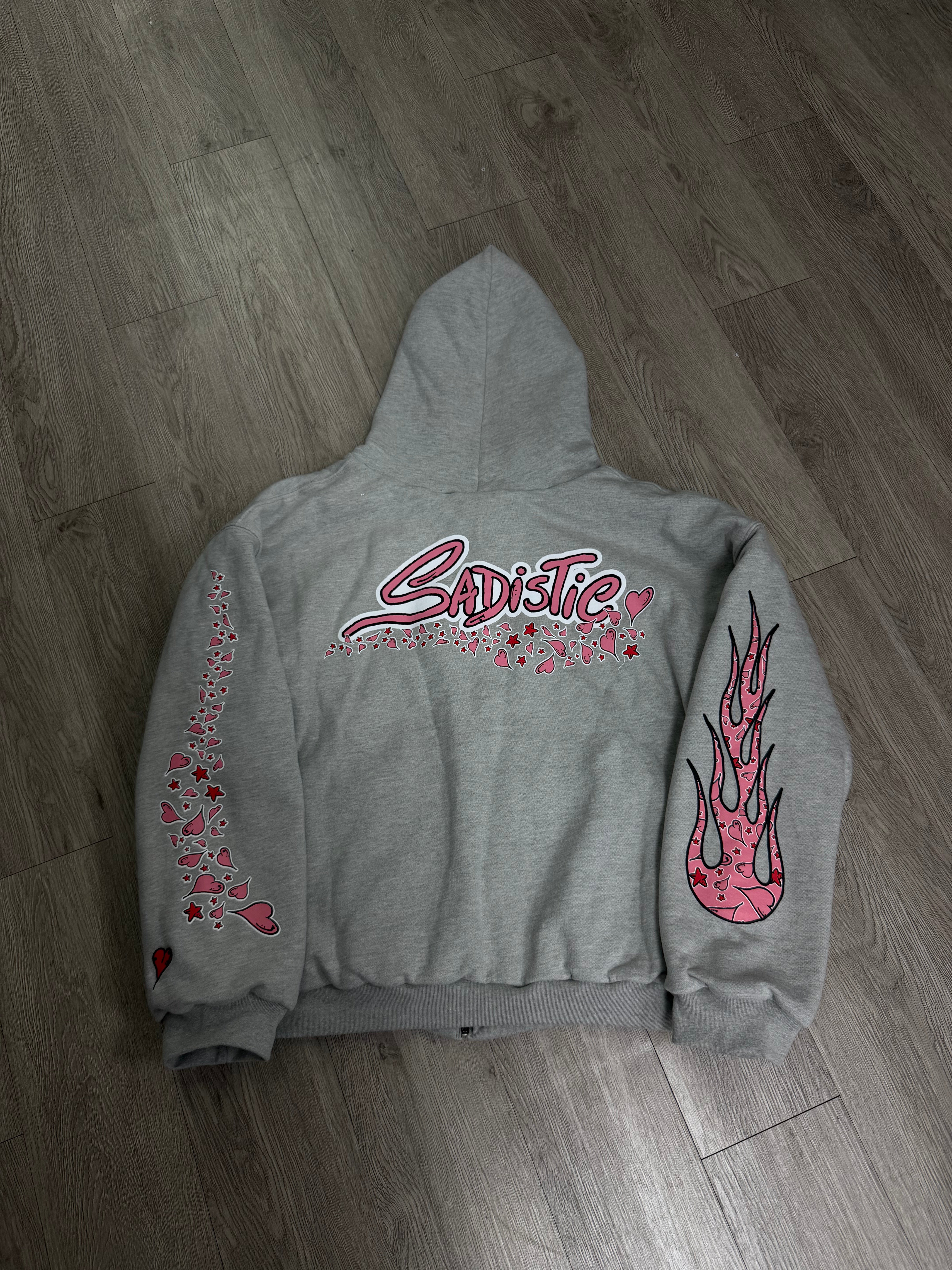 Matty Boy Grey Sadistic Thermal Lined Zip Up