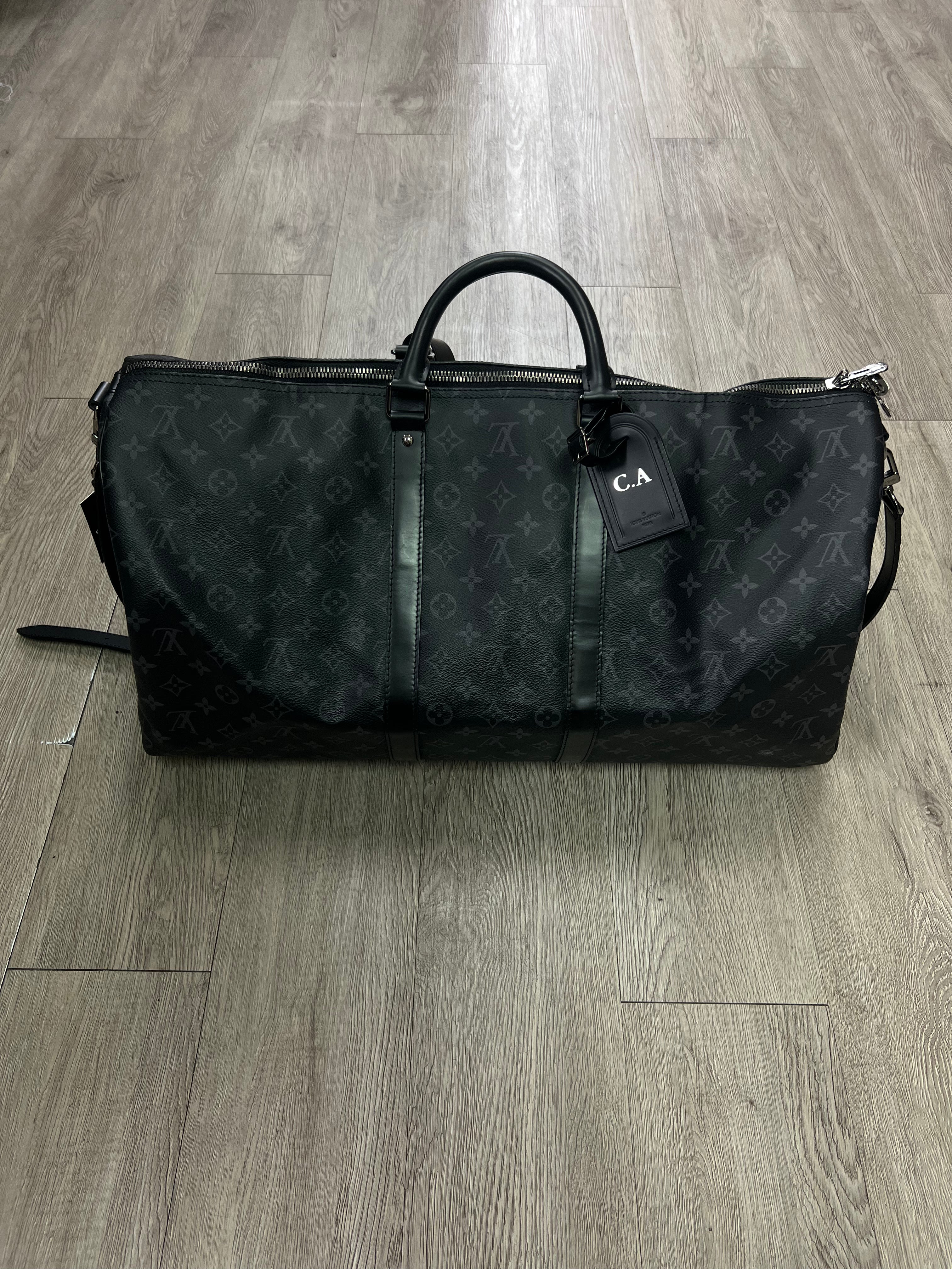 Louis Vuitton Black Monogram Keepall Bag
