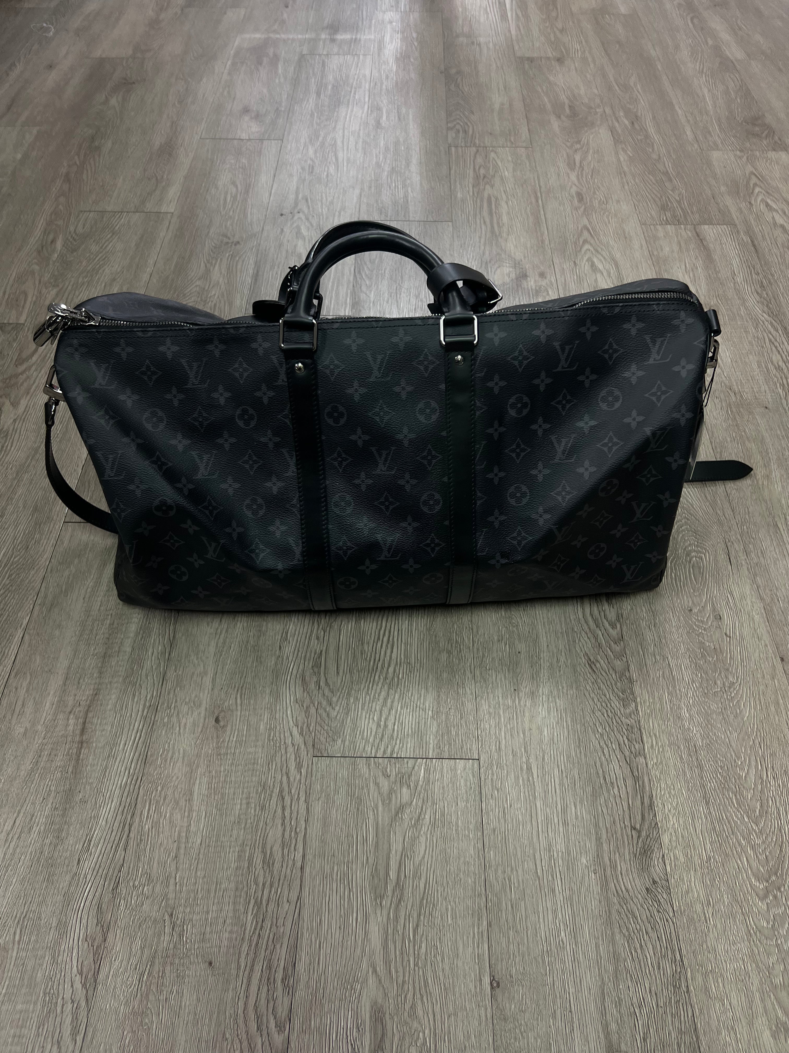 Louis Vuitton Black Monogram Keepall Bag