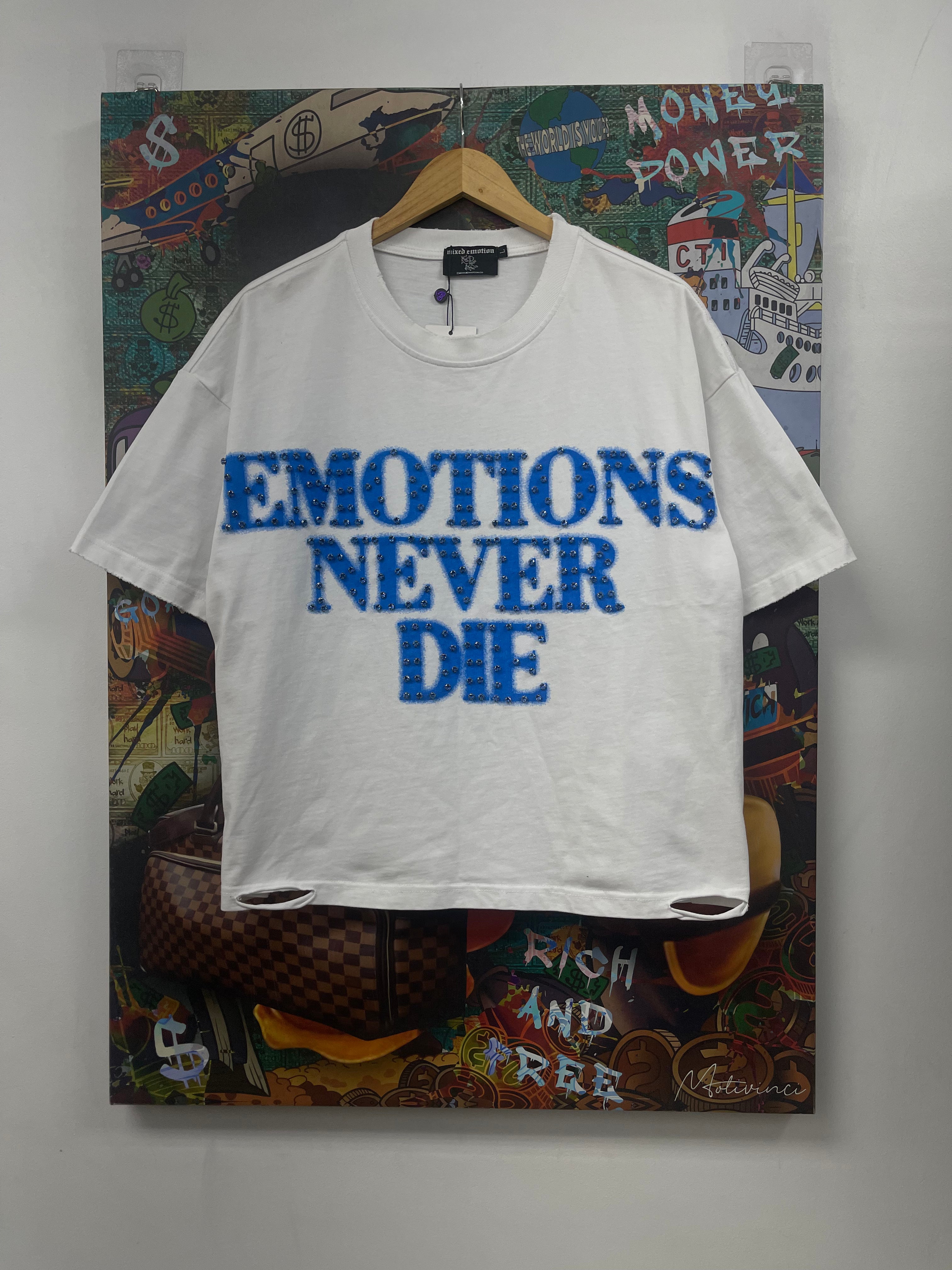 Mixed Emotion White Blue END Tee