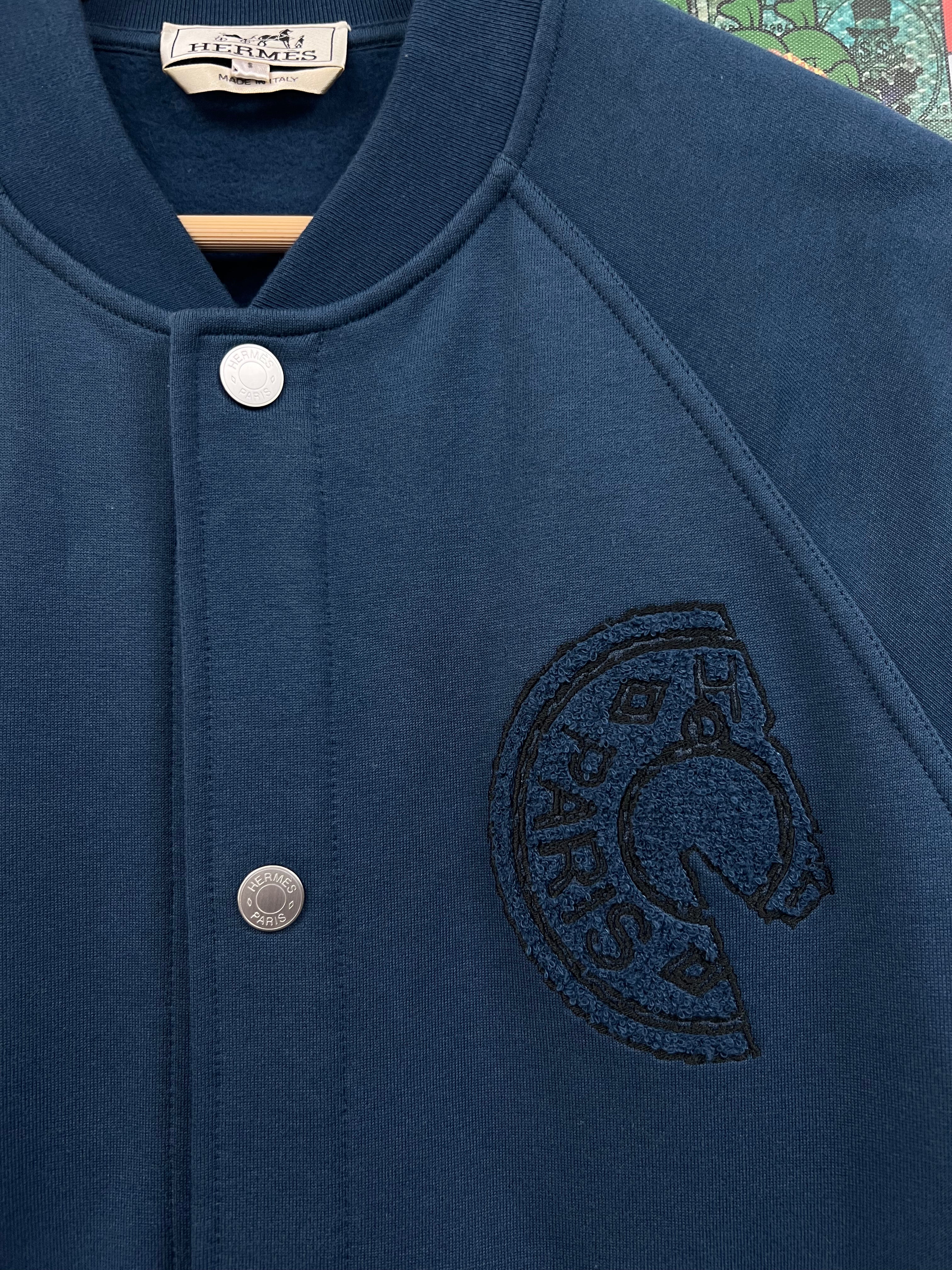 Hermes Navy CDS Varsity Jacket