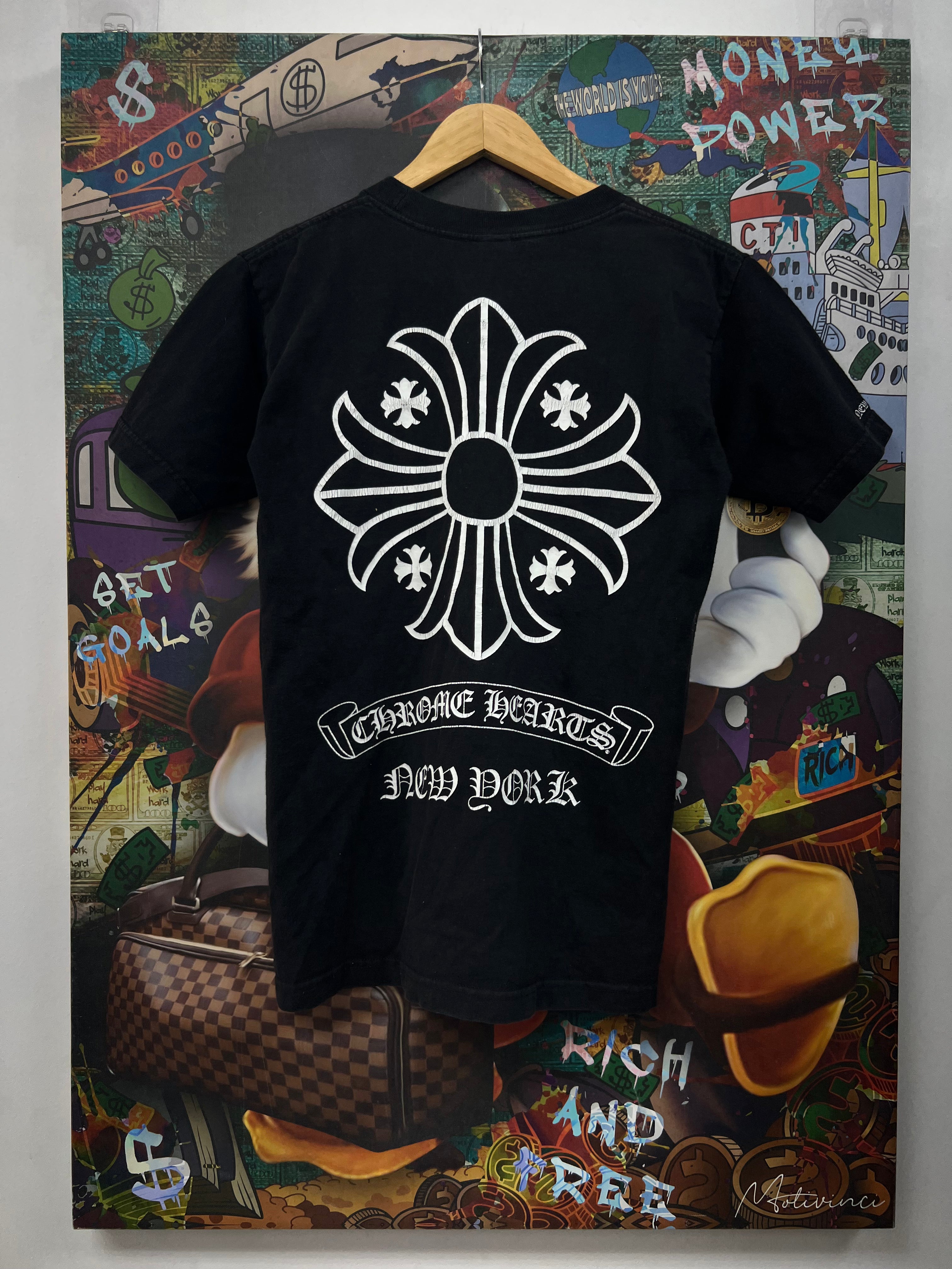 Chrome  Hearts Vintage New York Plus Logo (Pin Holes) Tee