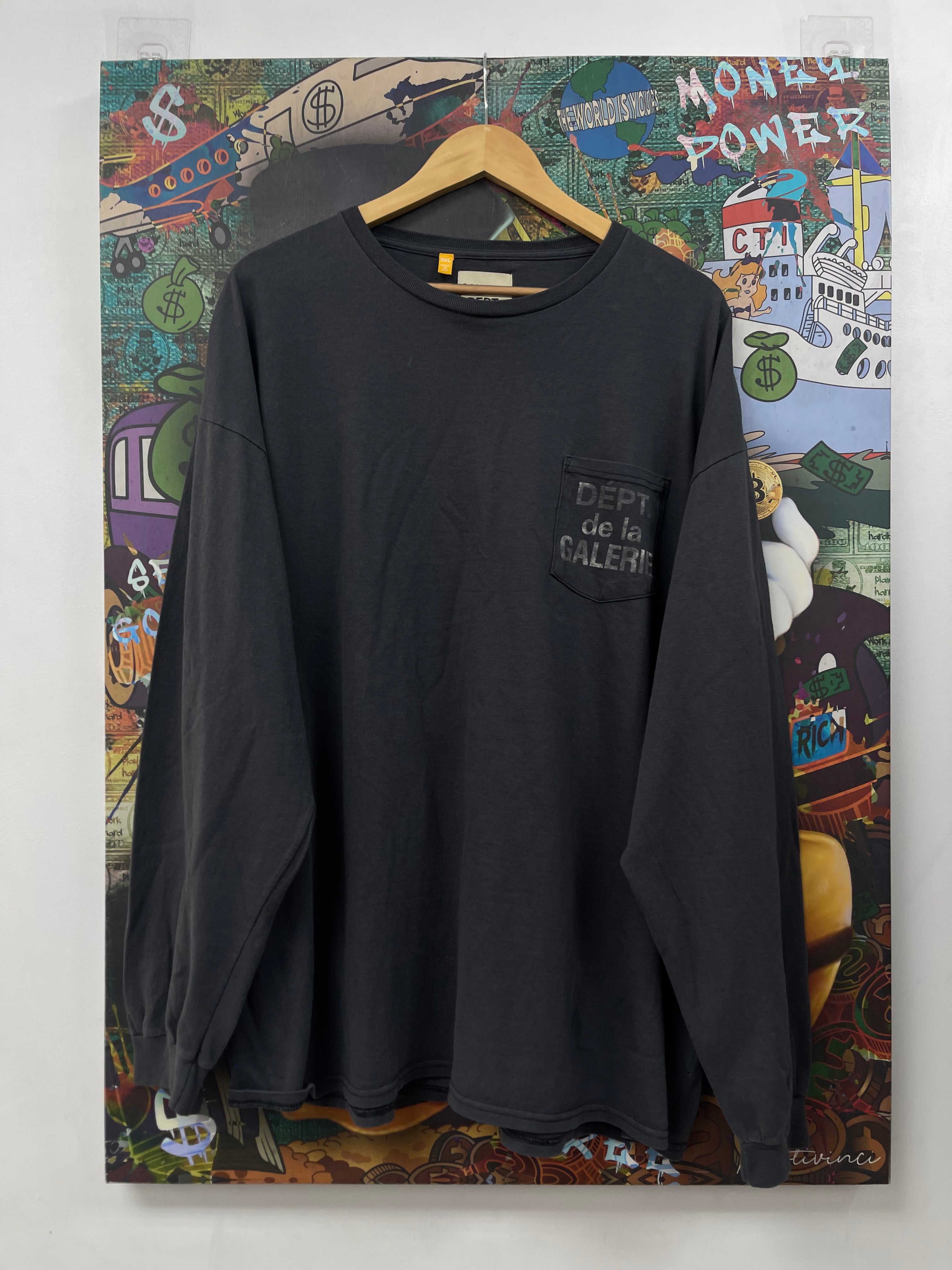Gallery Dept Grey White French Logo Long Sleeve