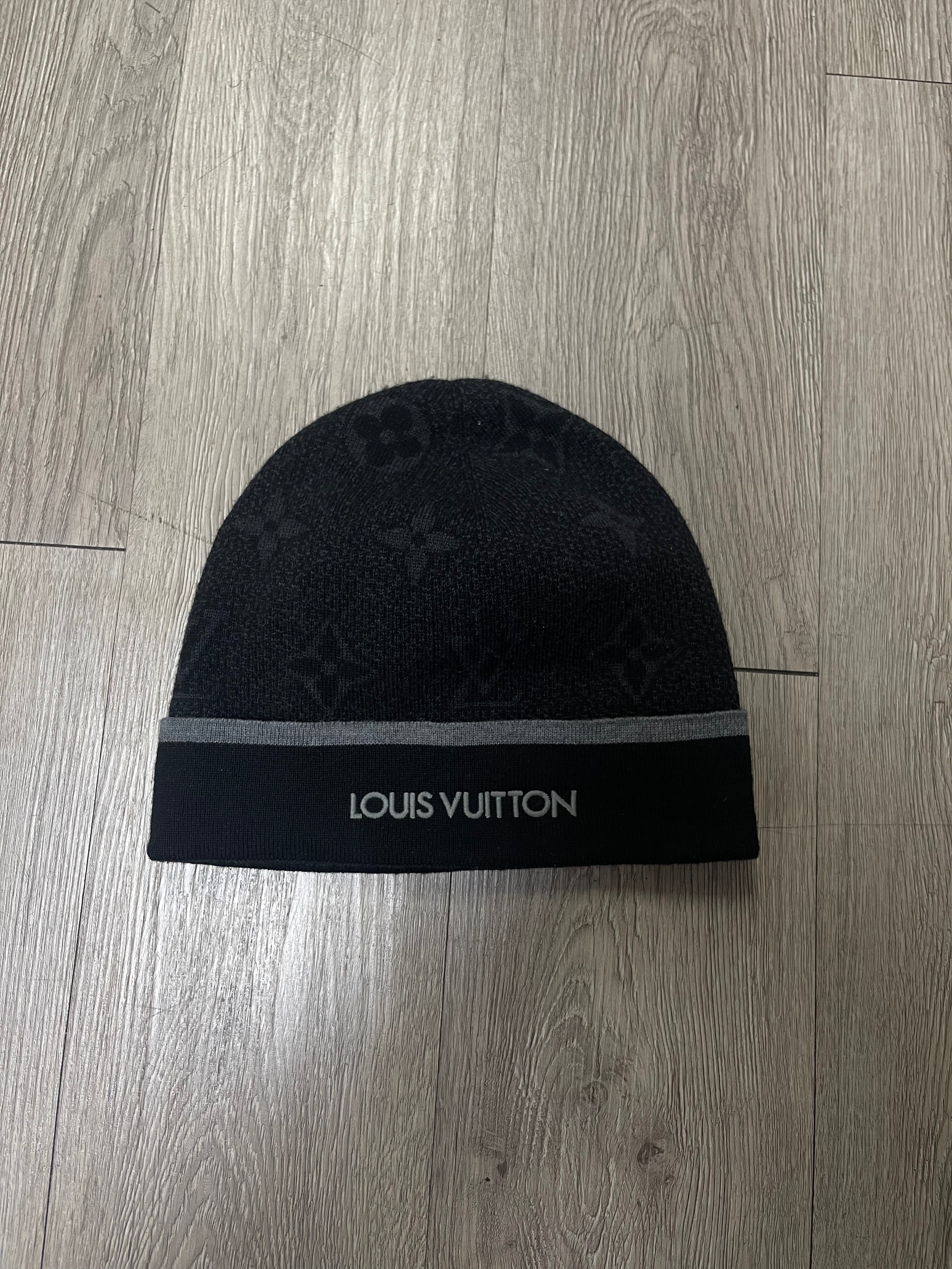 Louis Vuitton Black Monogram Beanie