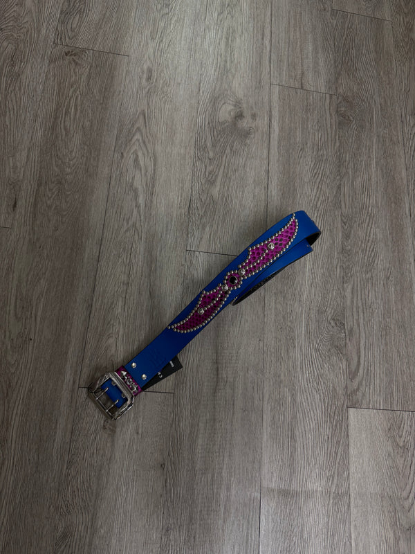 Manahatta Navy Pink Winged Belt