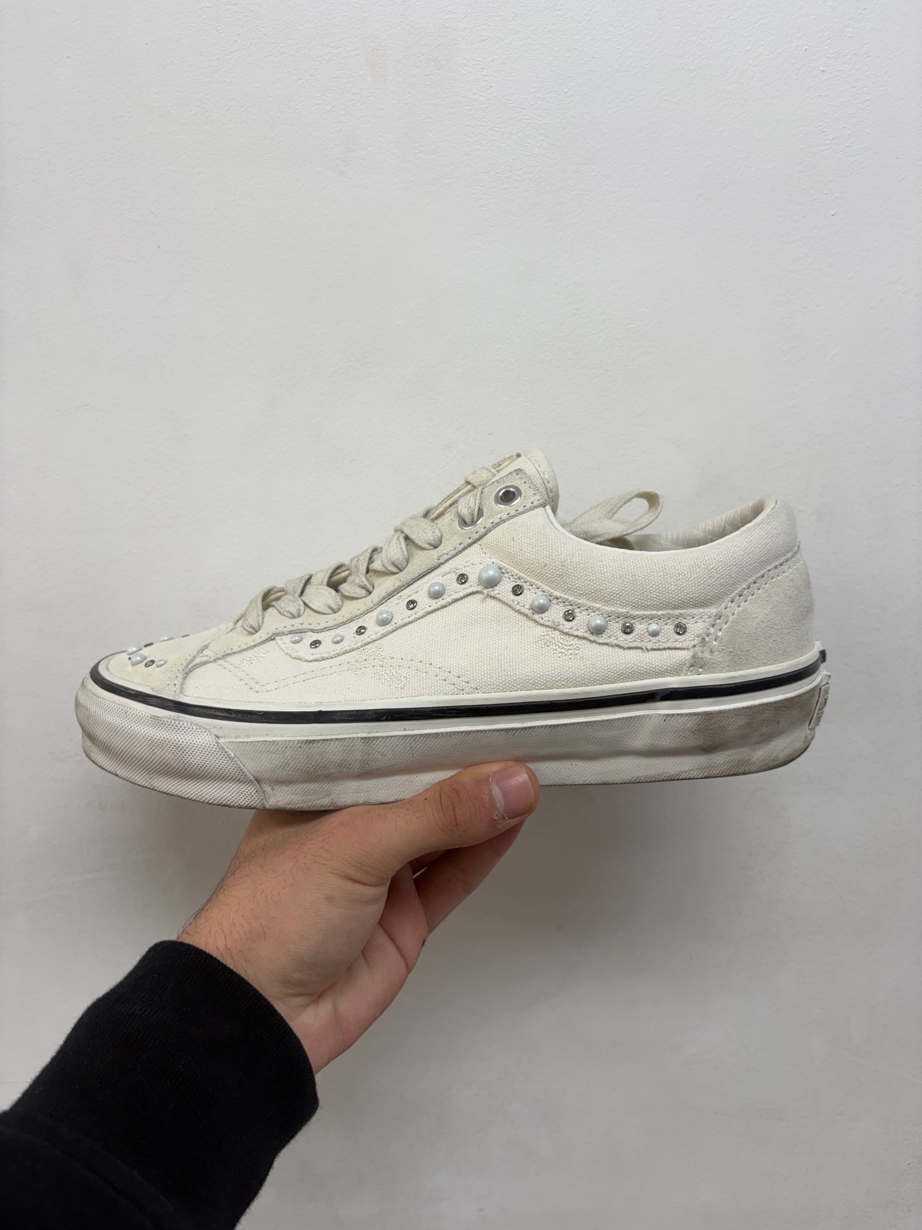 Vans White Pearlized Sneakers