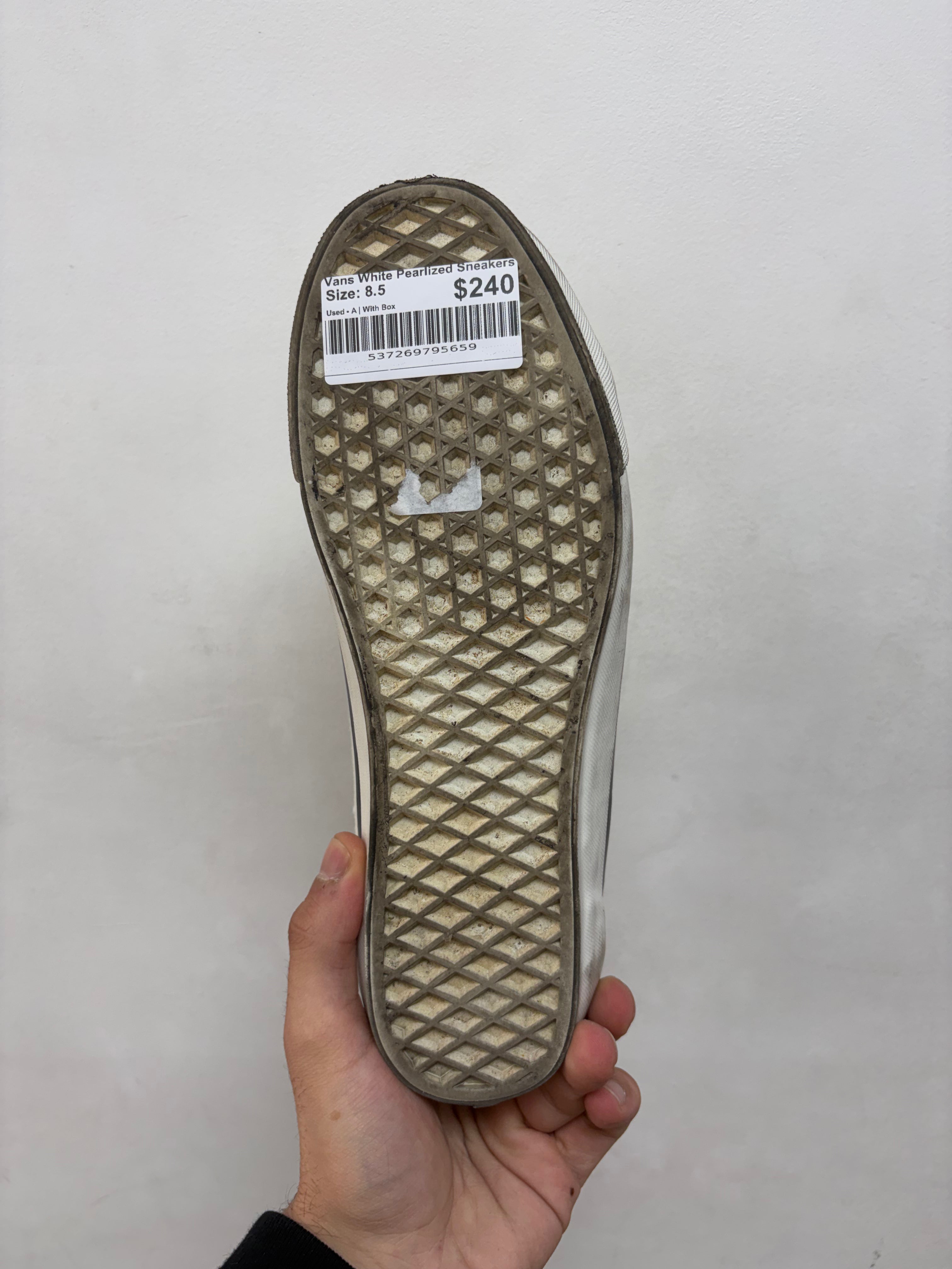 Vans White Pearlized Sneakers