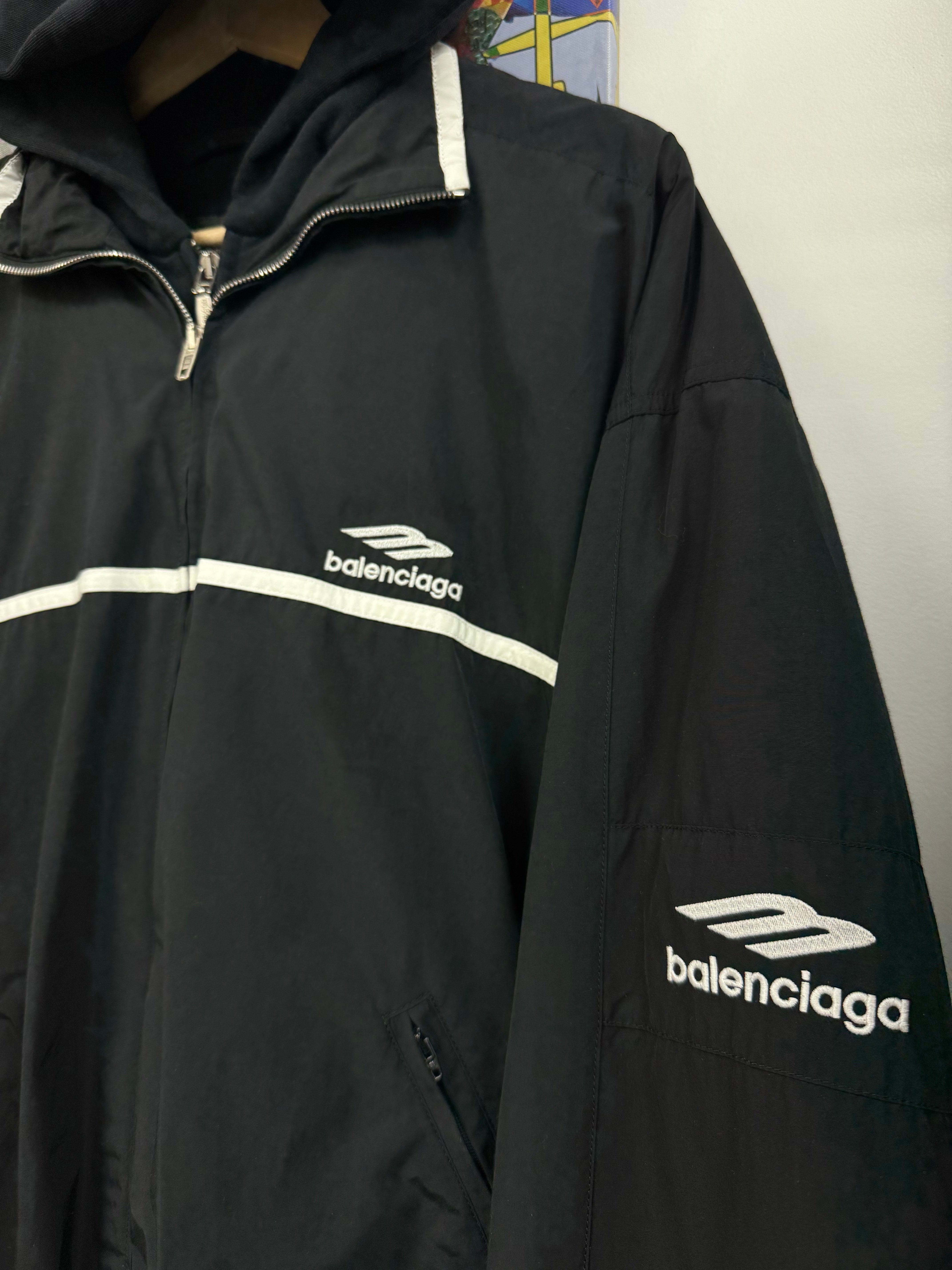 Balenciaga Black Striped Layered Track Suit