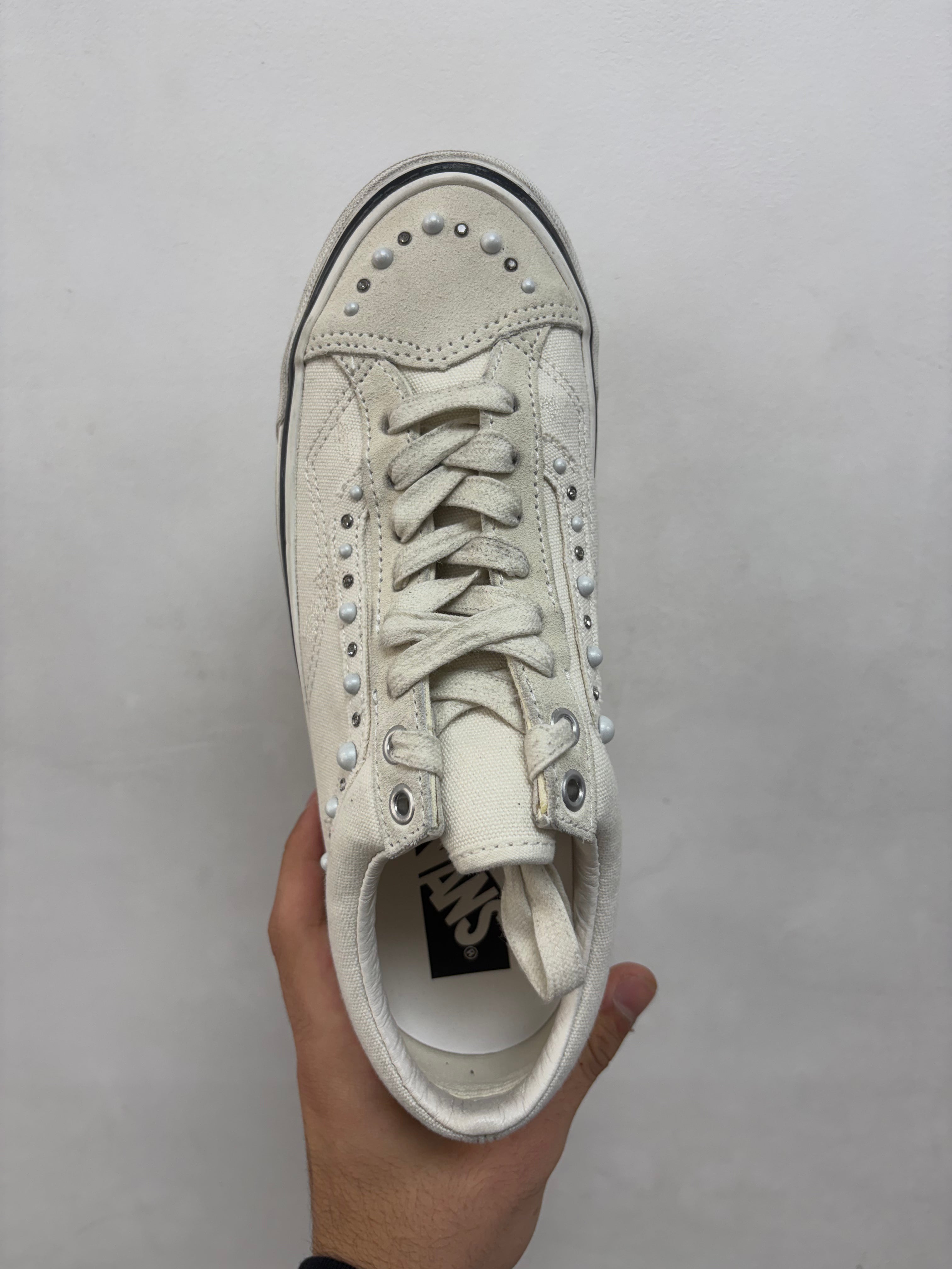 Vans White Pearlized Sneakers
