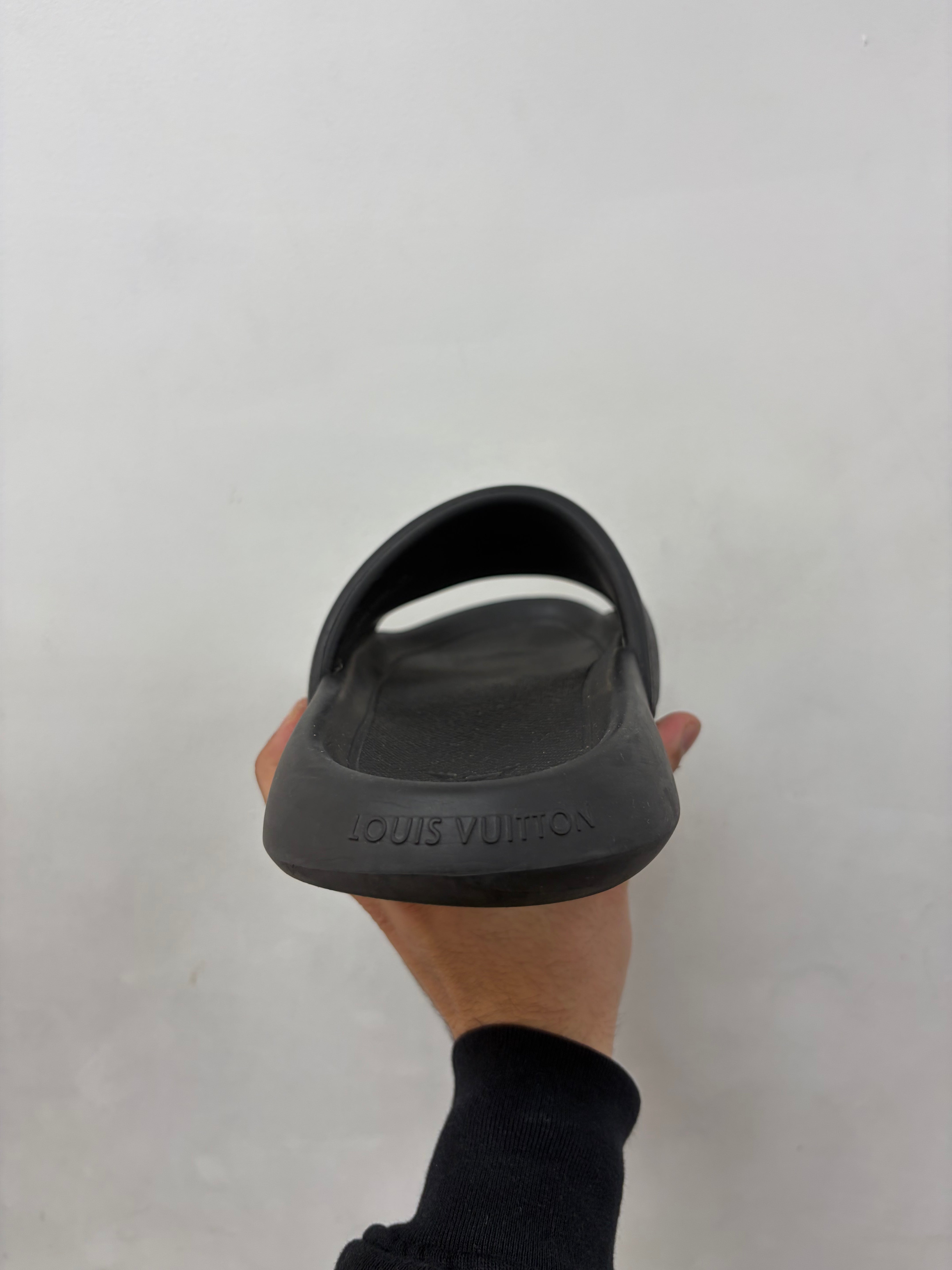 Louis Vuitton Black Monogram Slides