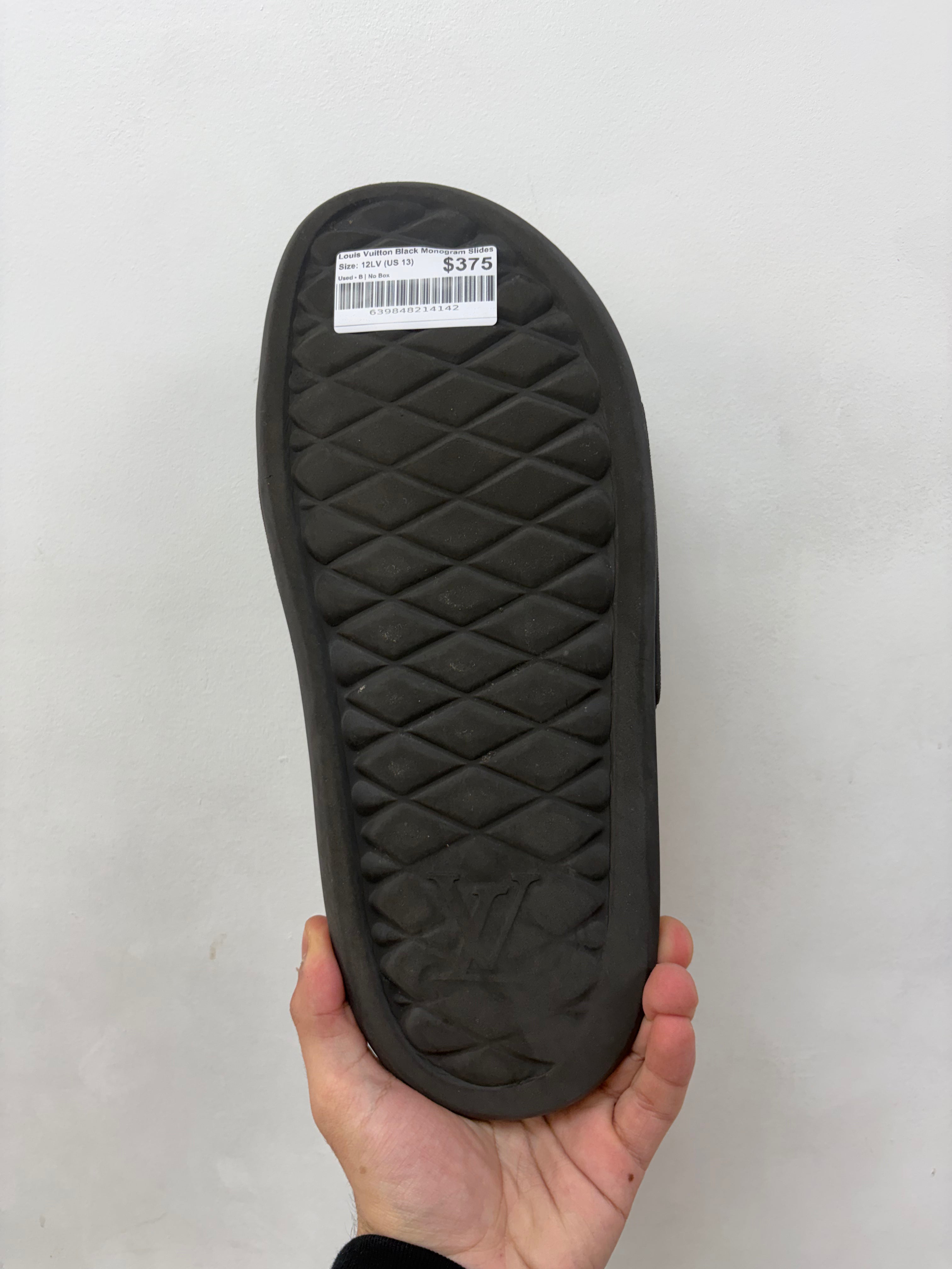 Louis Vuitton Black Monogram Slides