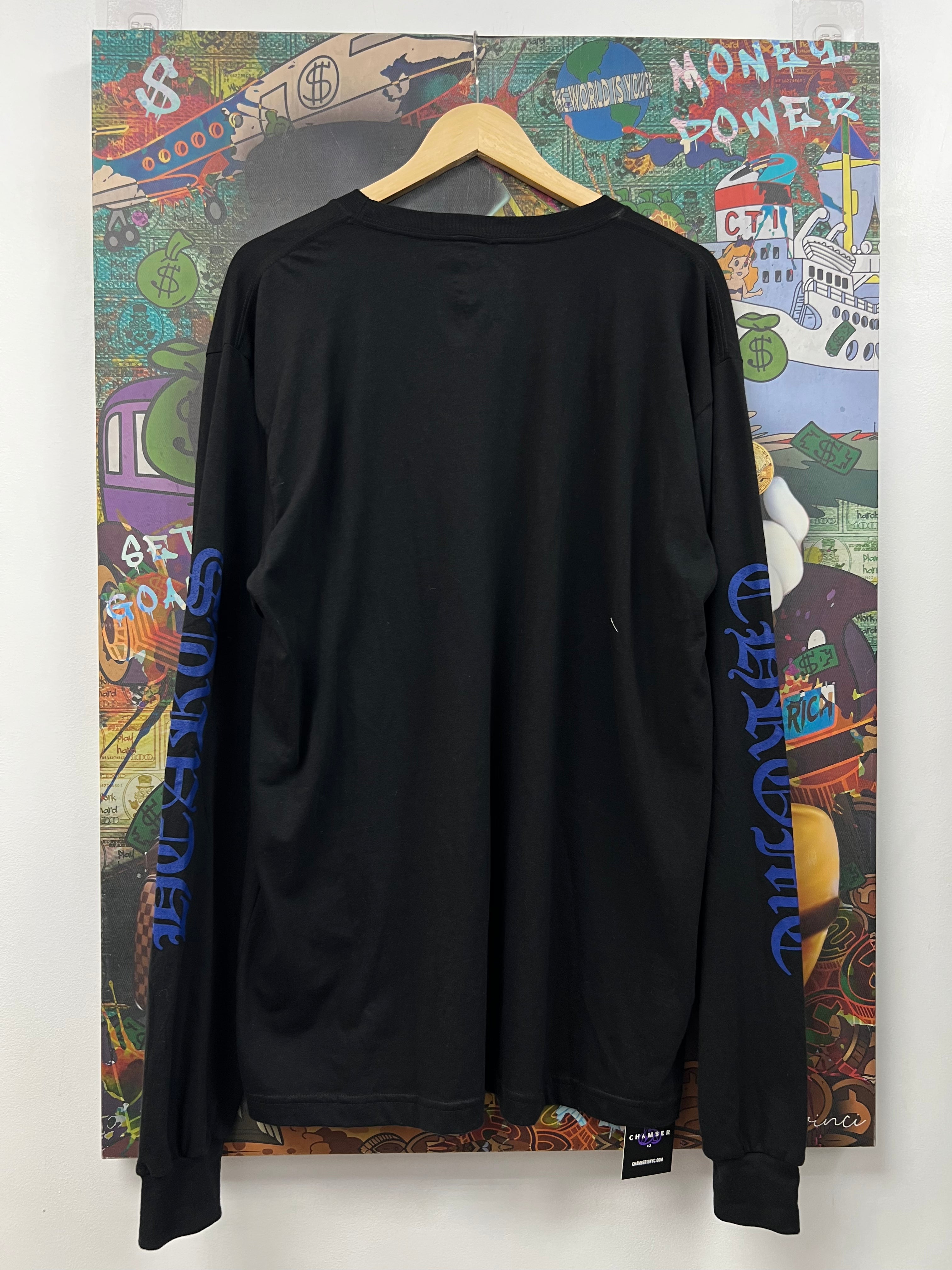 Chrome Hearts Black Blue Neck Logo Long Sleeve