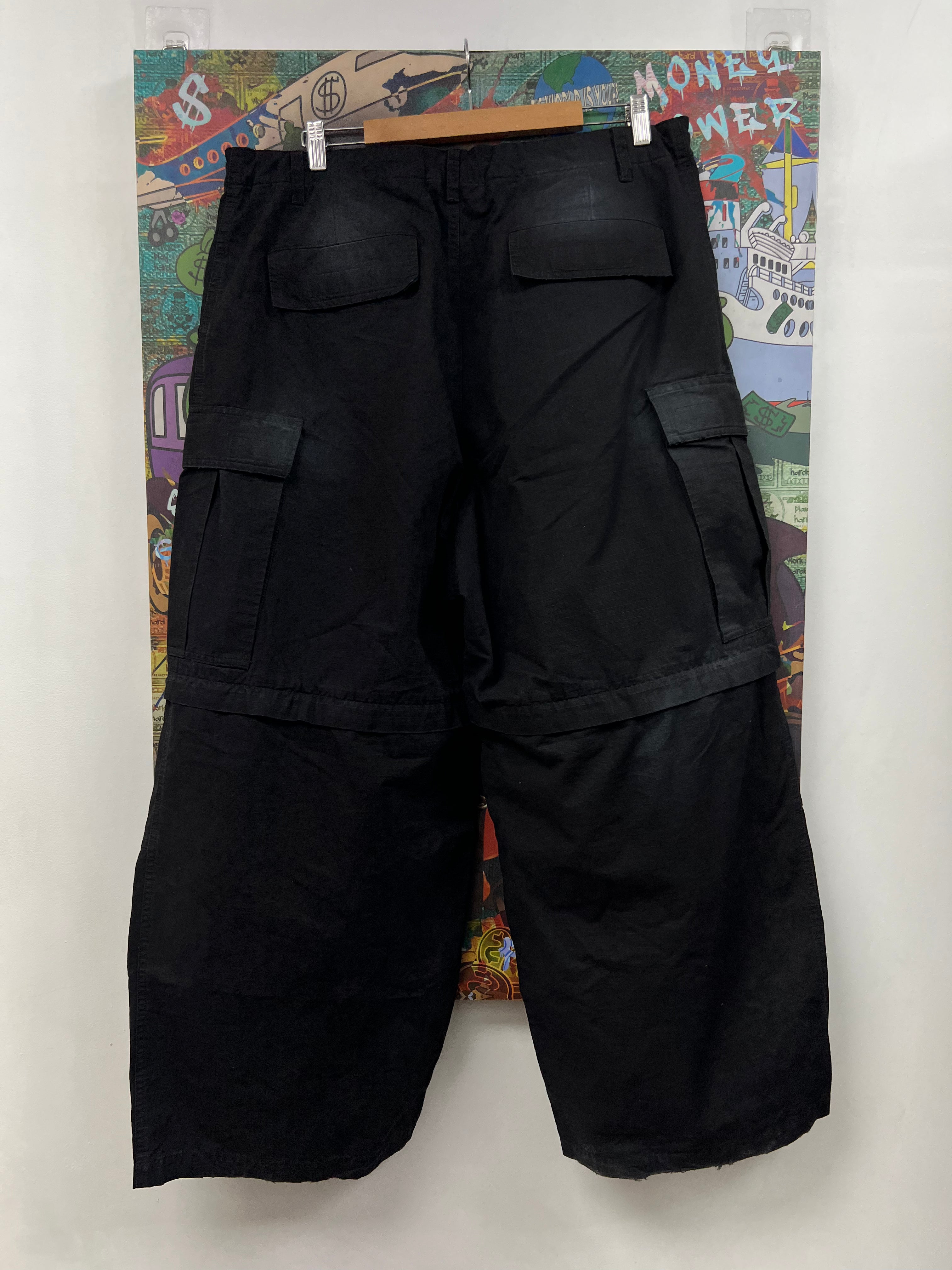 Balenciaga Black Wash Cargo Pants