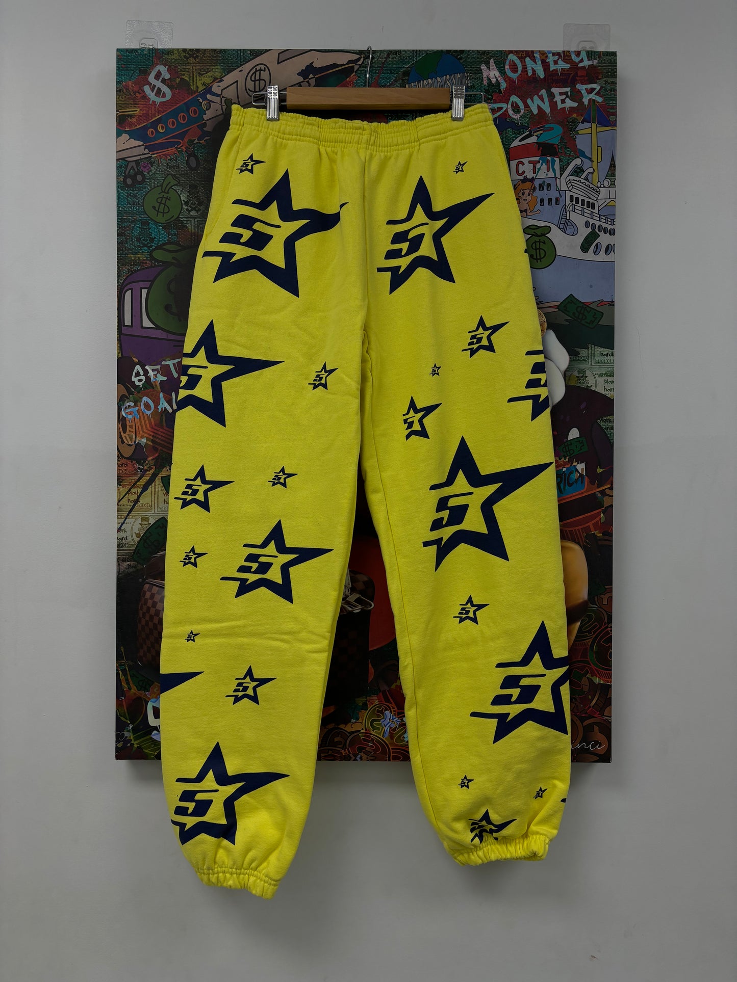 Sp5der AOP Sweats Yellow