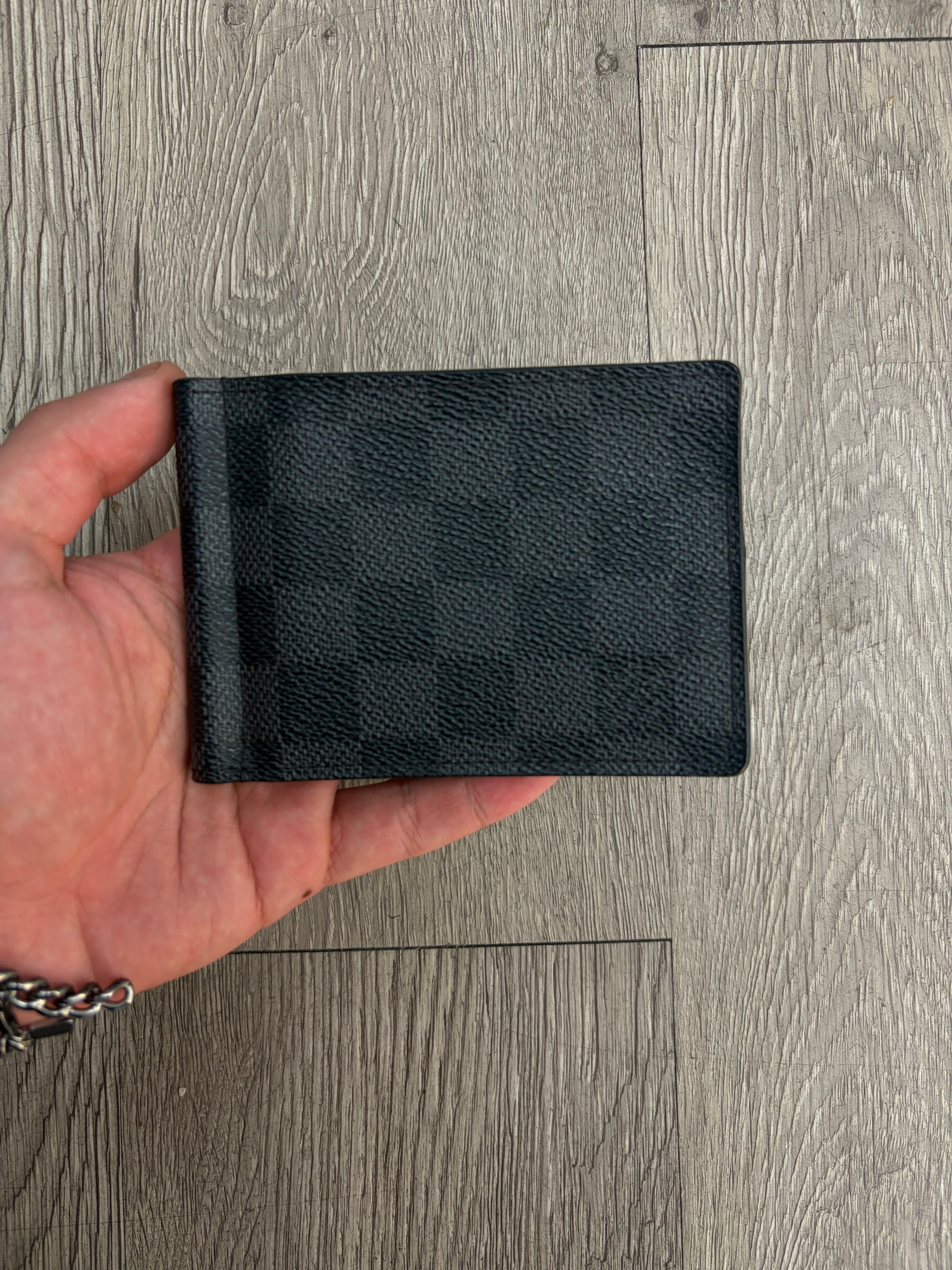 Louis Vuitton Black Damier Clip Wallet