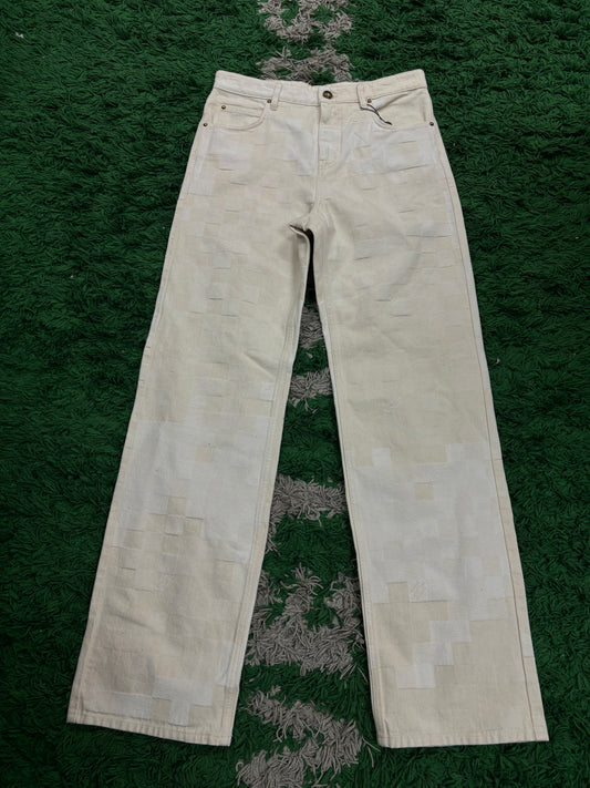 LV Damoflage Denim Cream New 28 With Tags