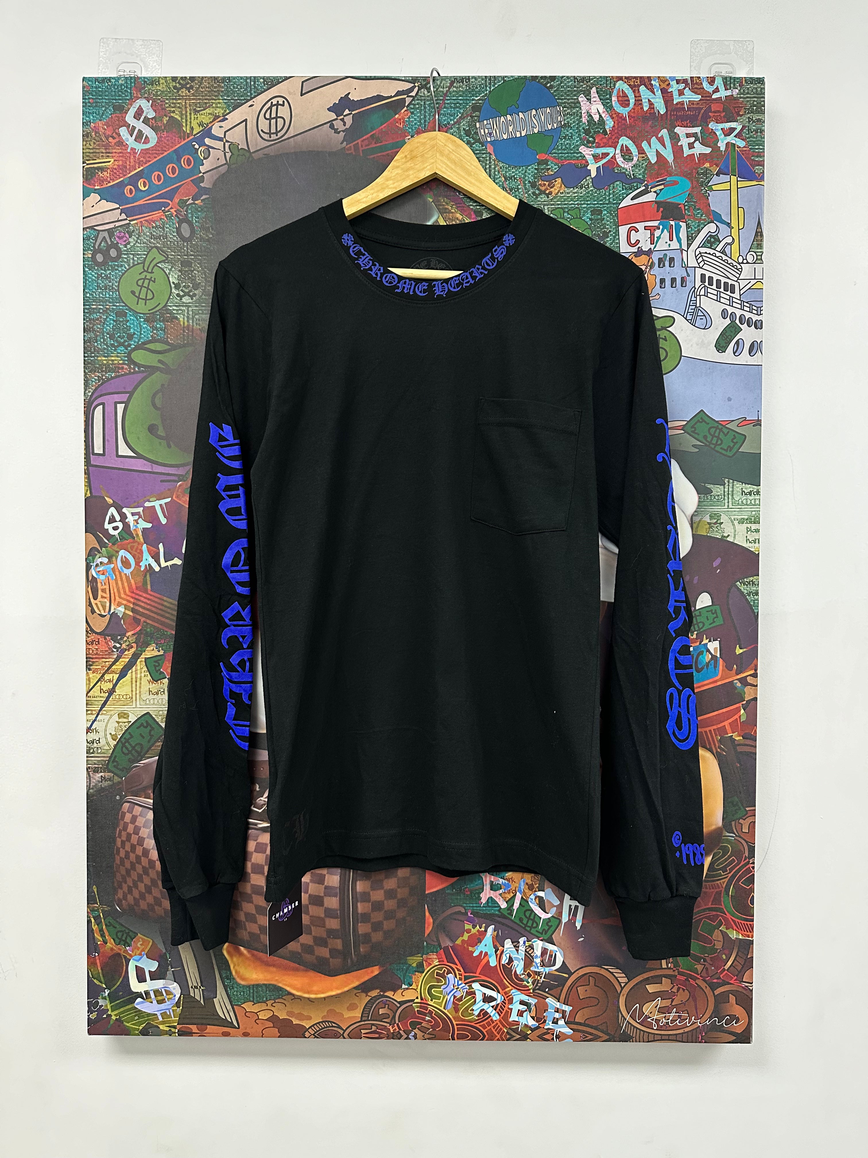 Chrome Hearts Blue Glitter LS Black New Small N/A