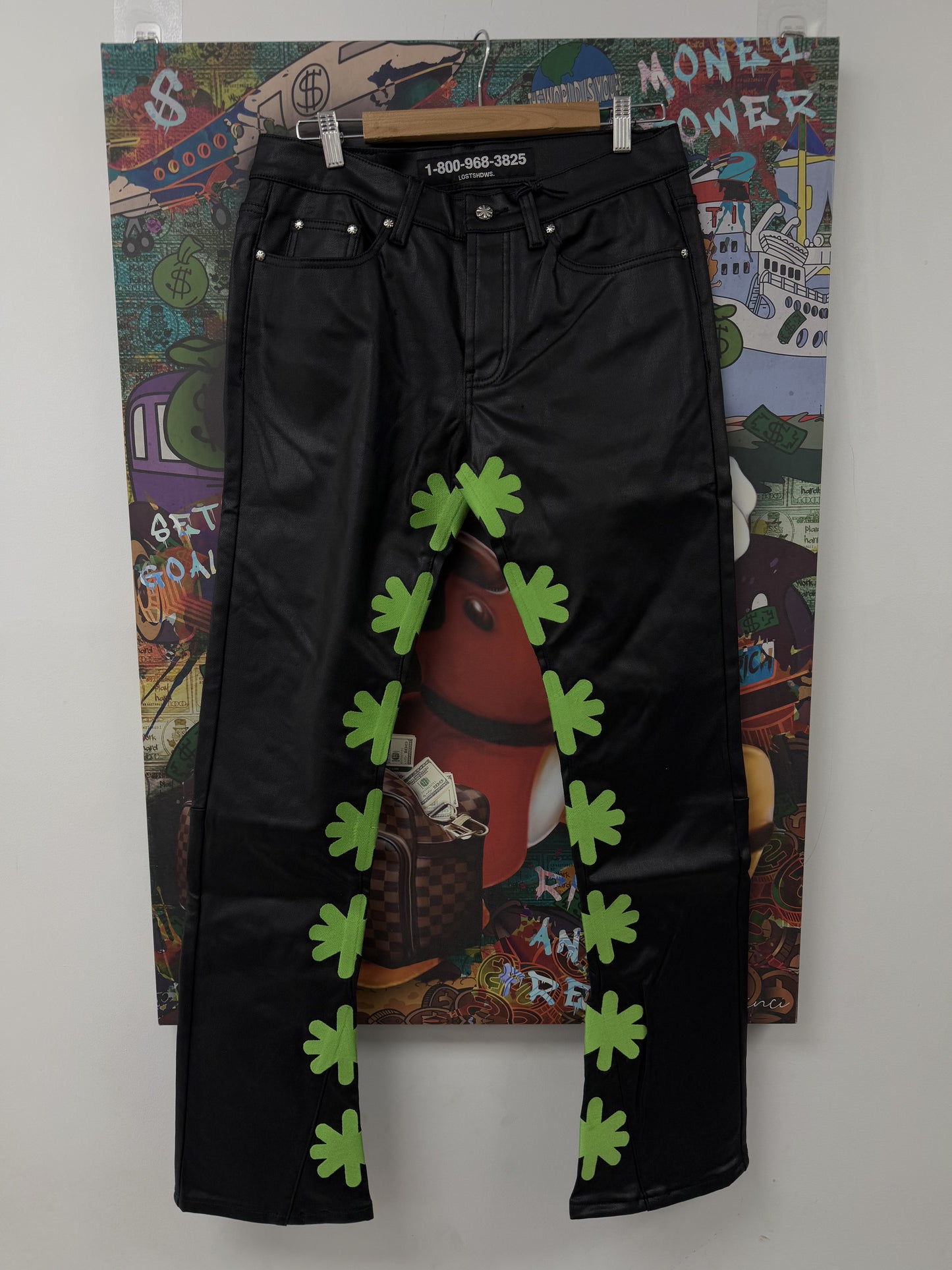 LostSHDWS Wax Pant Black Green