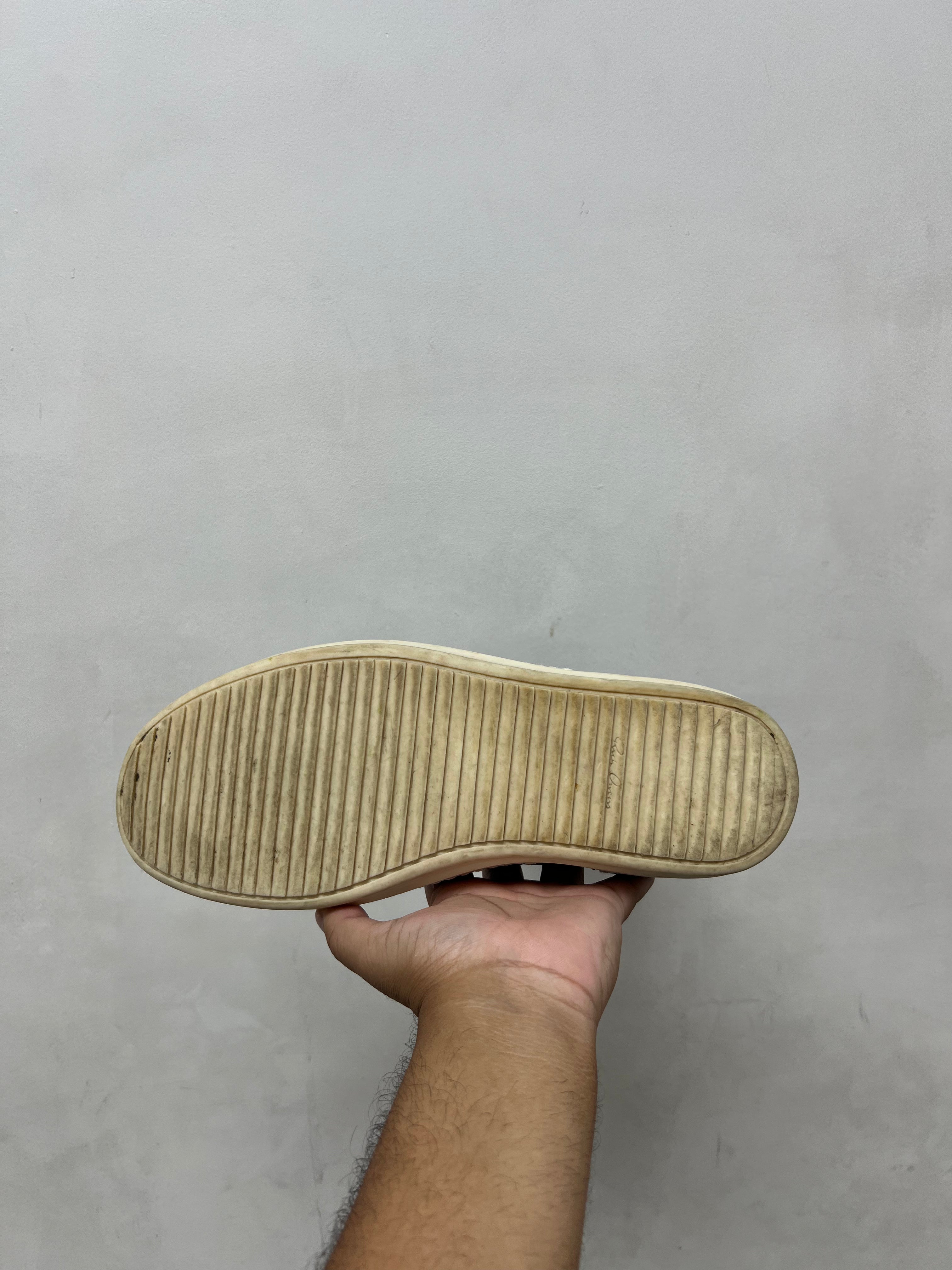 Rick Owens Black Milk Mainline Ramone High Sneakers