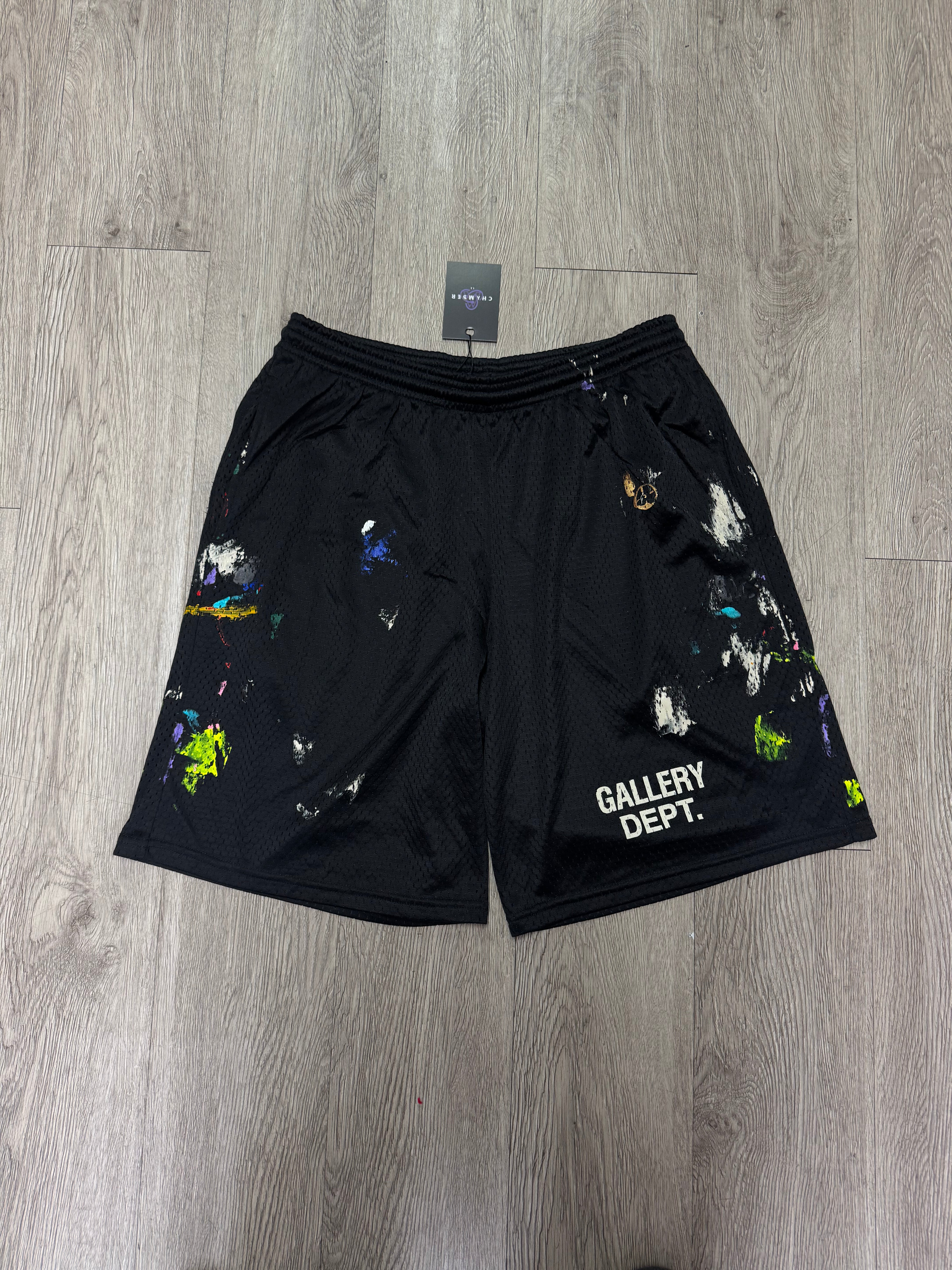 Gallery Dept Black Paint Splatter Shorts