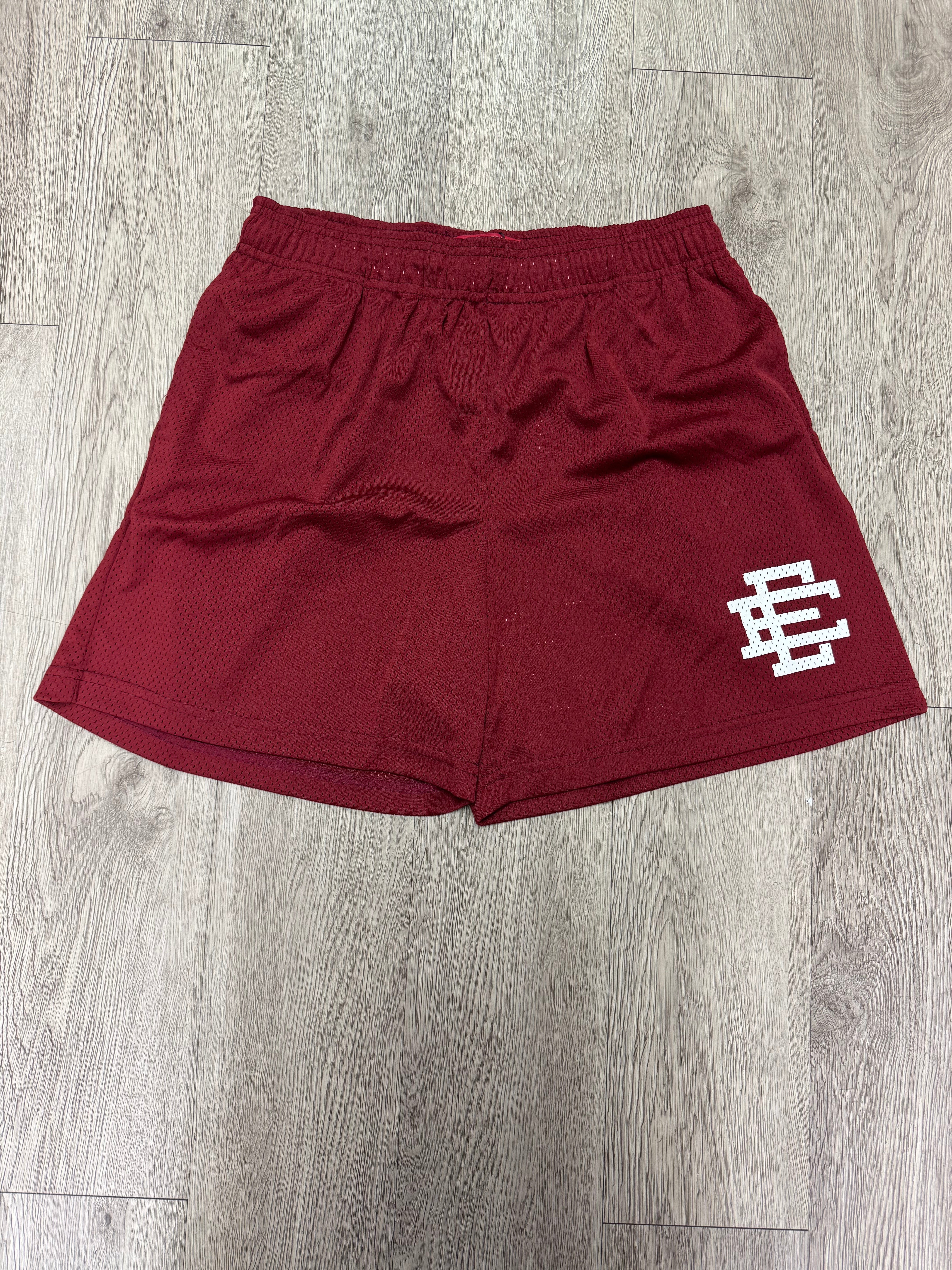 Eric Emanuel Maroon White Shorts