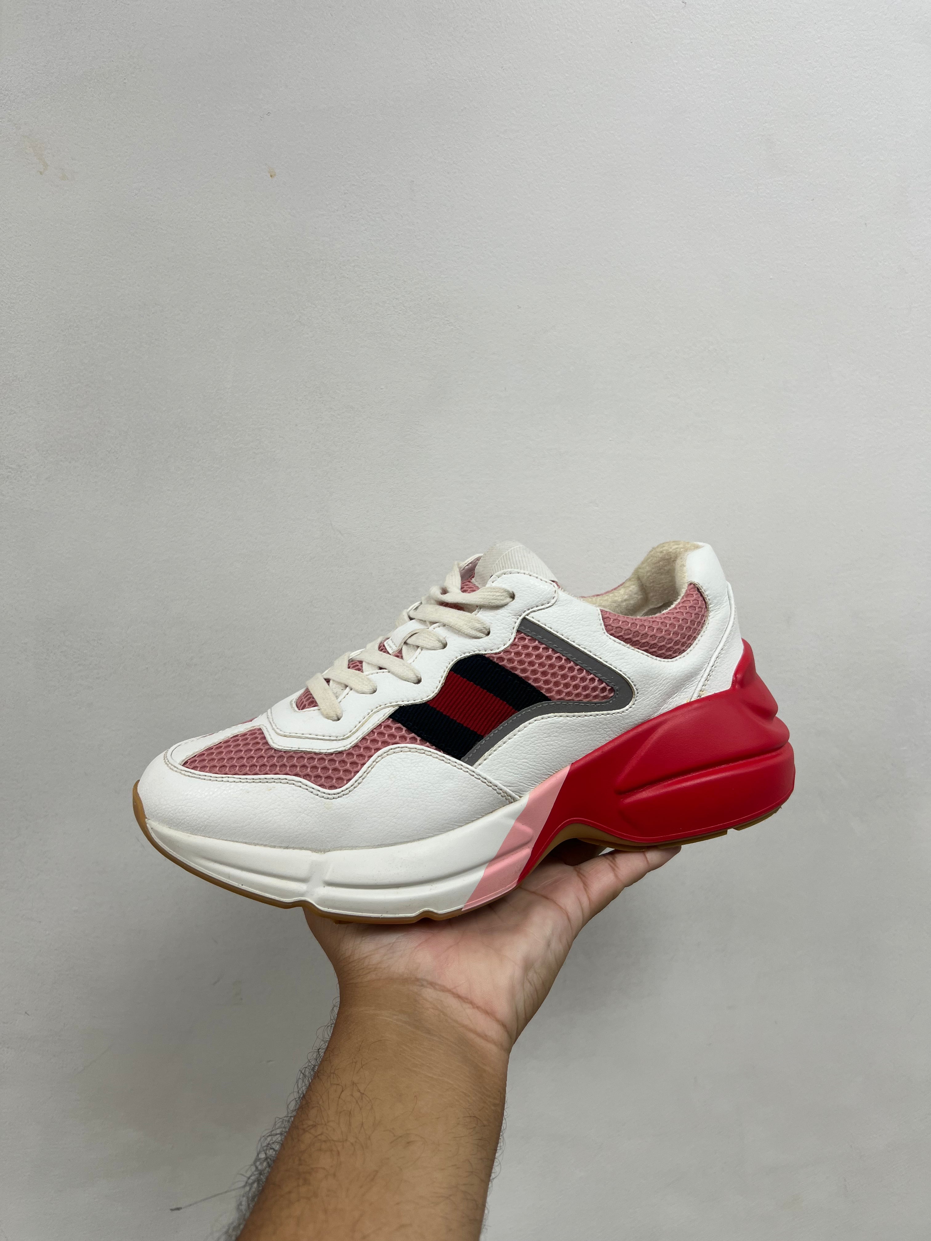 Gucci Pink Red Rython Sneakers