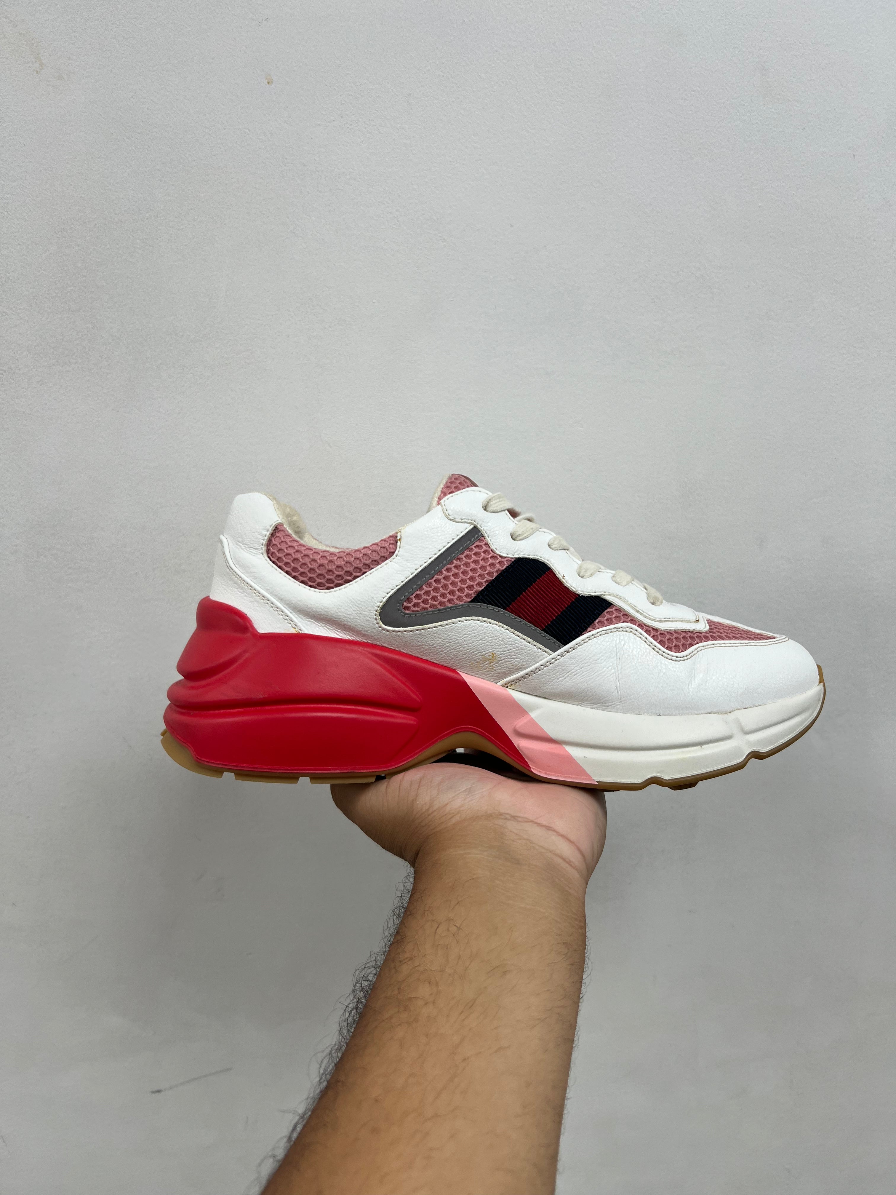 Gucci Pink Red Rython Sneakers