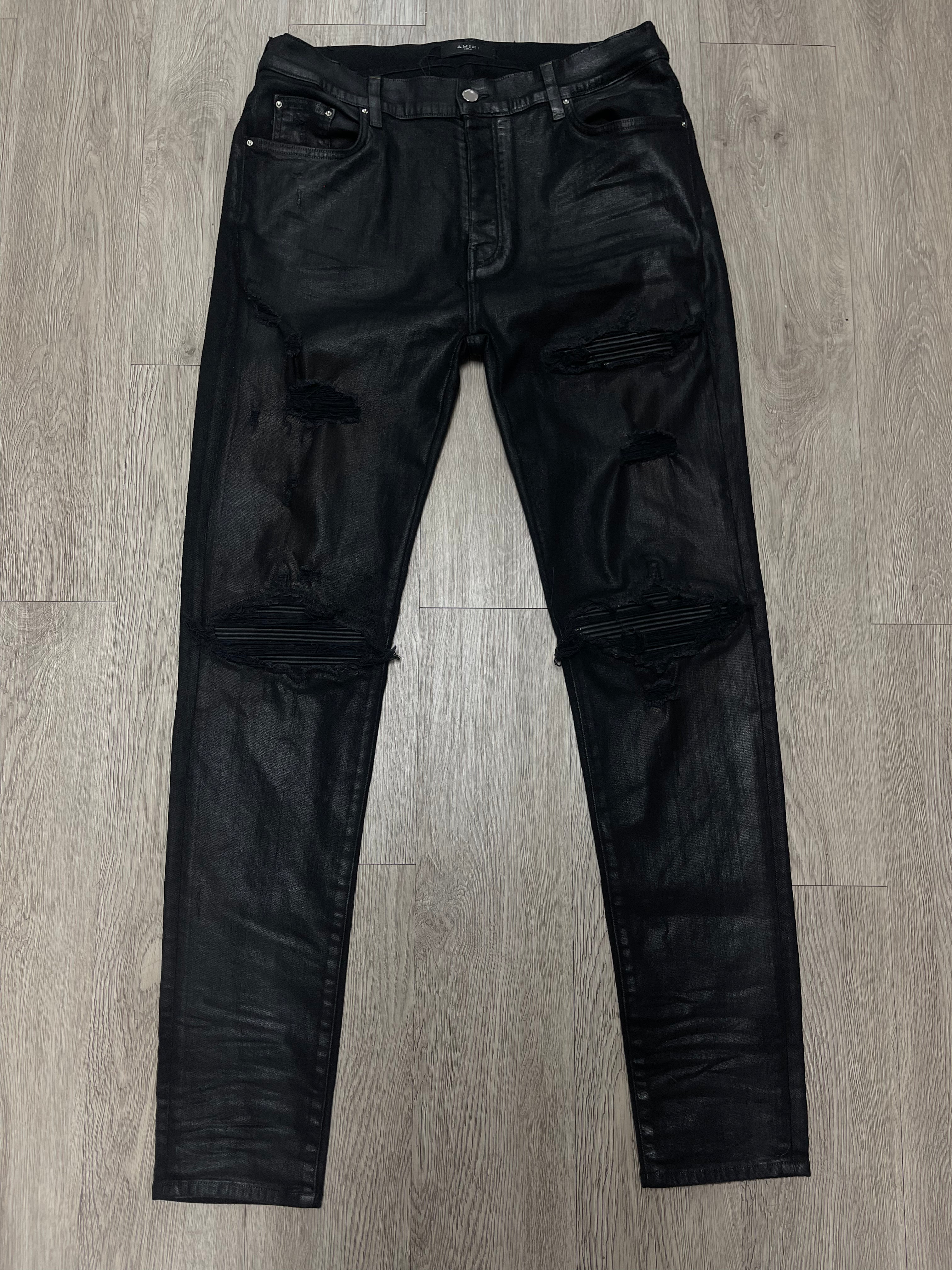 Amiri Black Black Wax Jeans