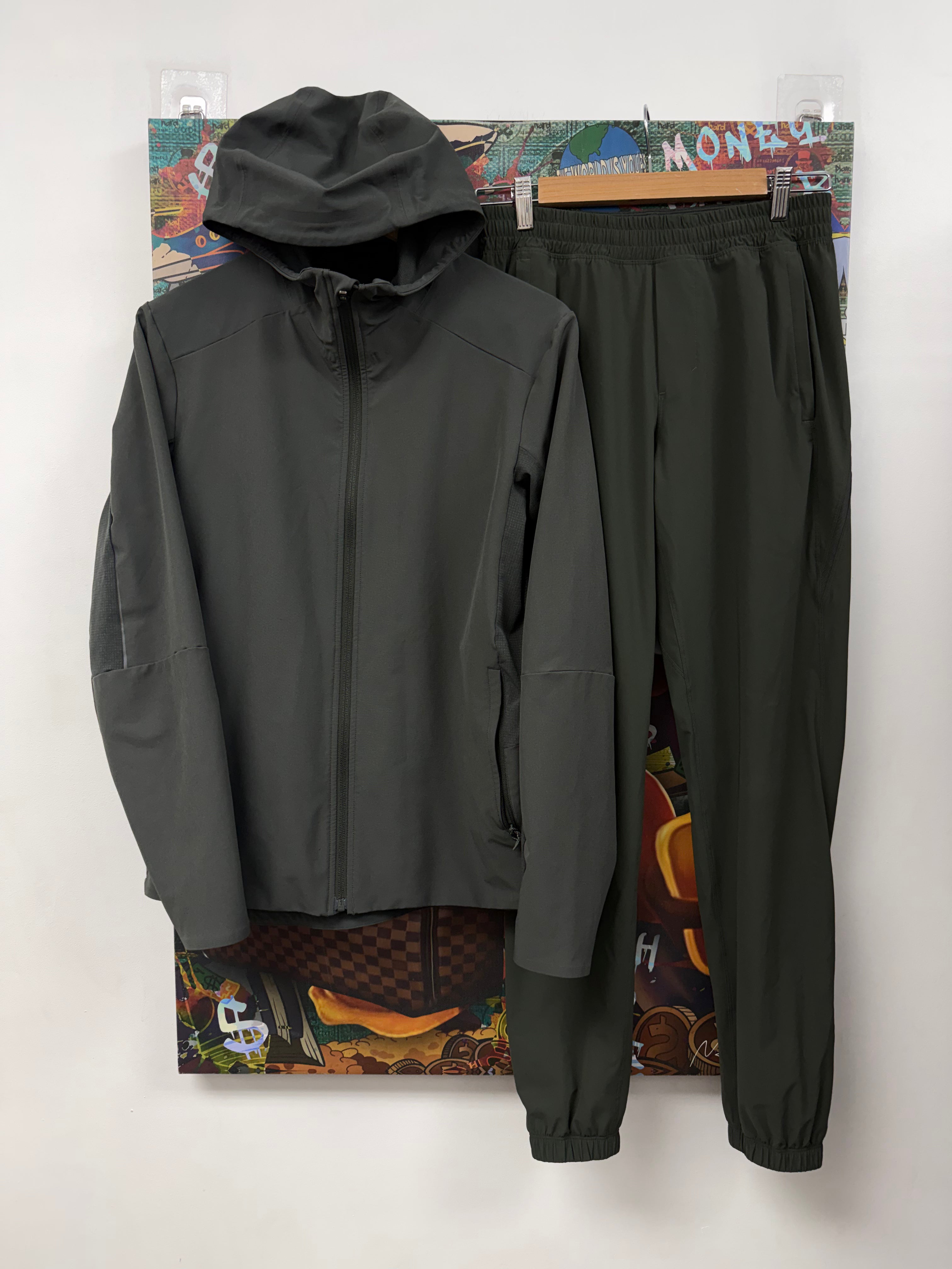 Lululemon Olive Pacebreaker Track Suit