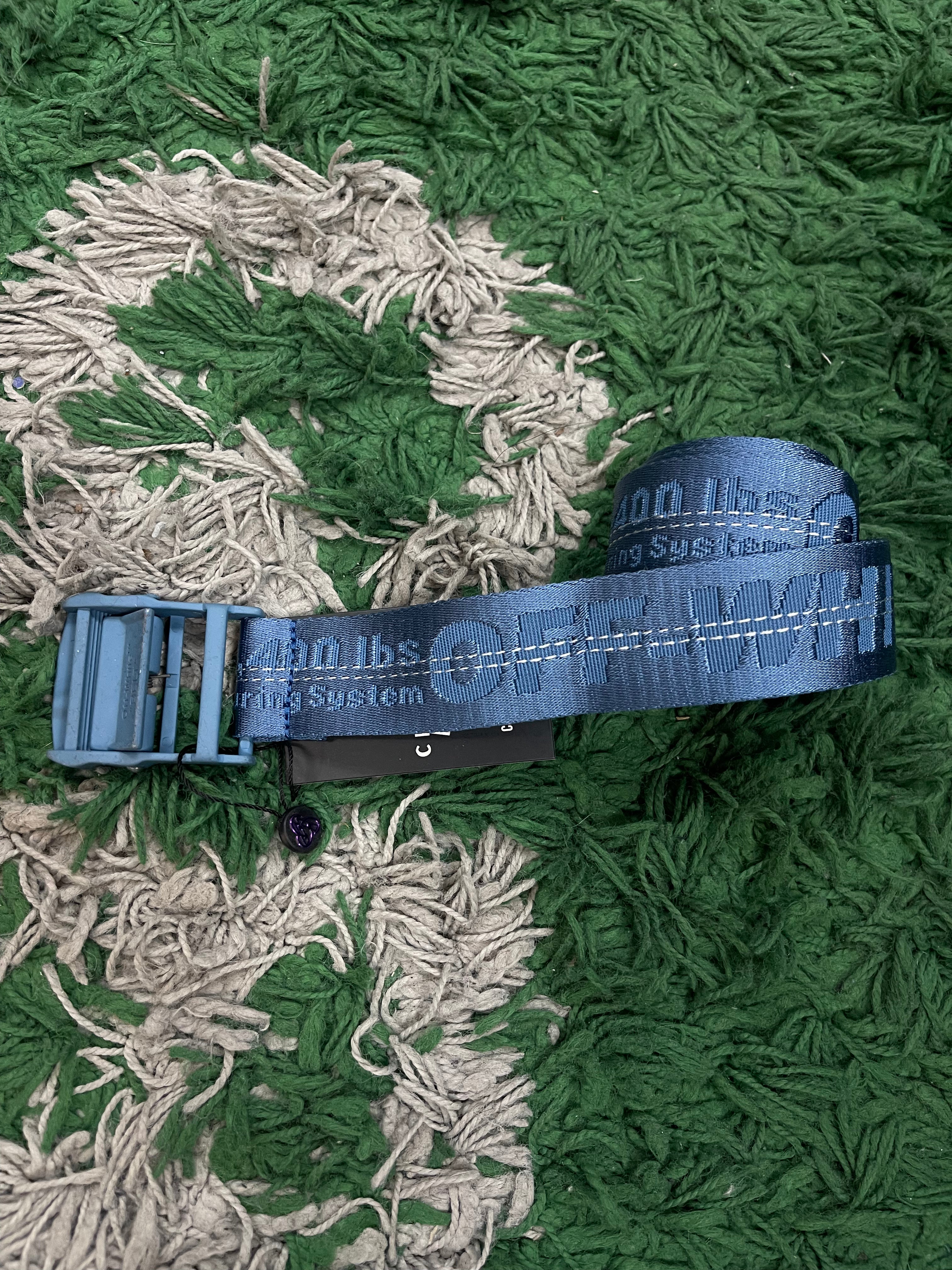 Off White Powder Blue Belt