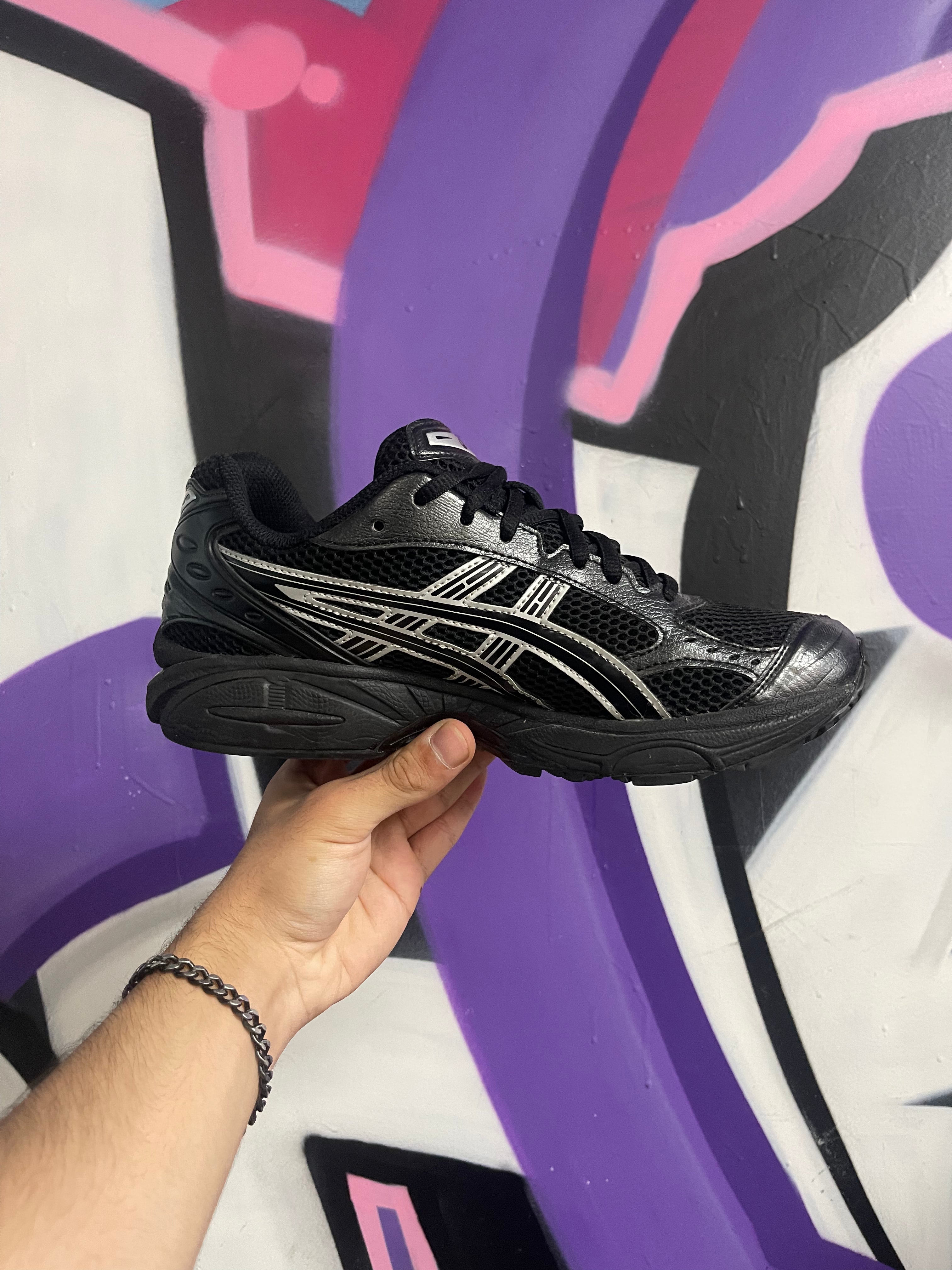 ASICS Black Pure Silver Kayano 14 Sneakers