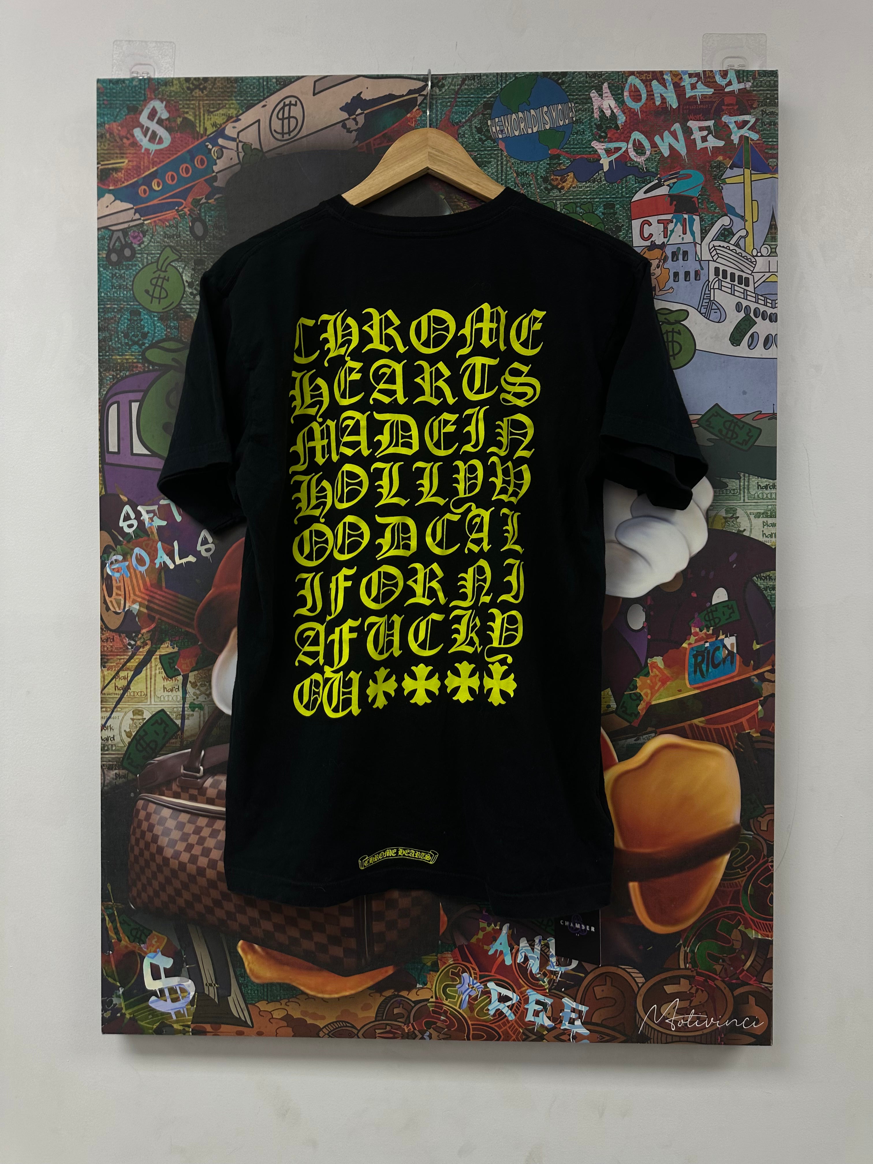 Chrome Hearts Lime Eye Chart Tee Black Used Large N/A
