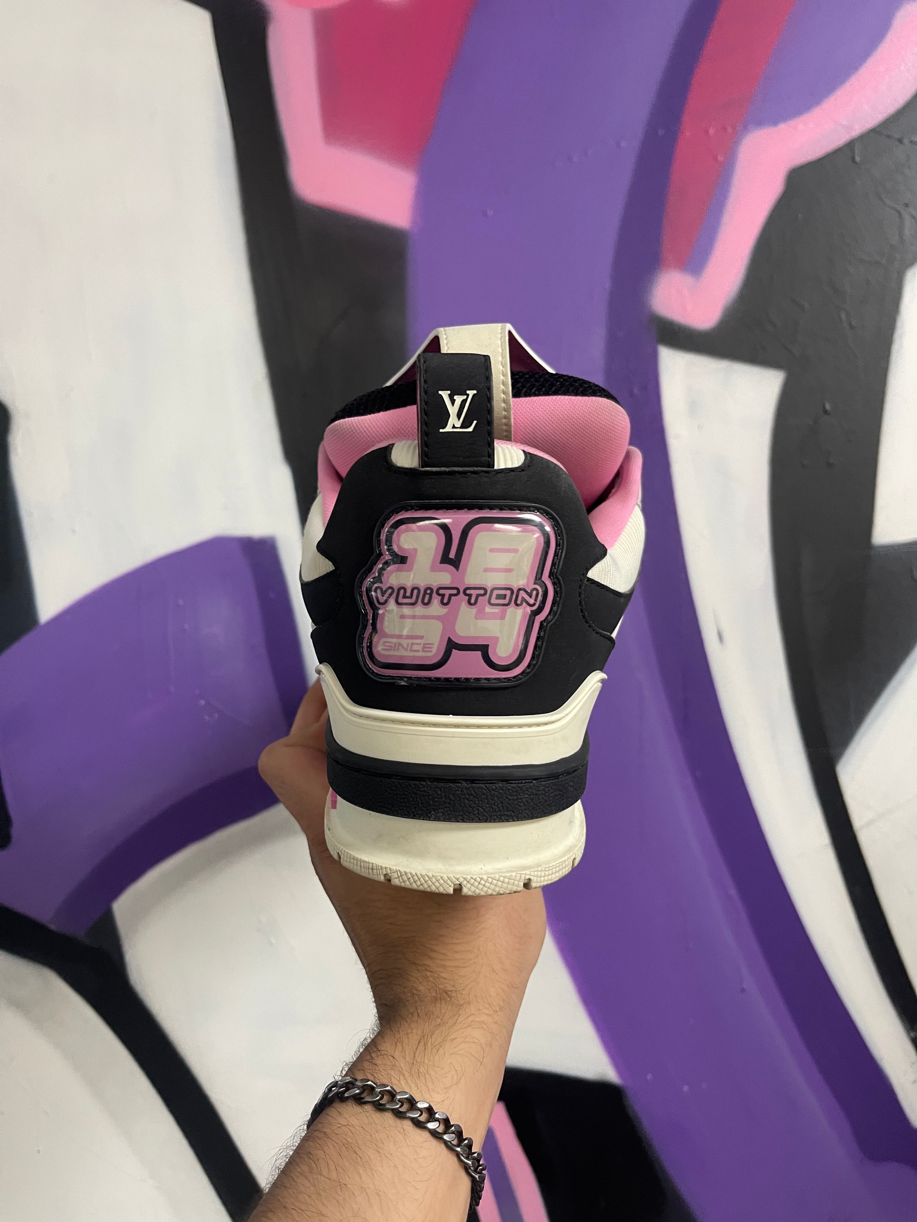 Louis Vuitton Black Pink Skate Sneakers