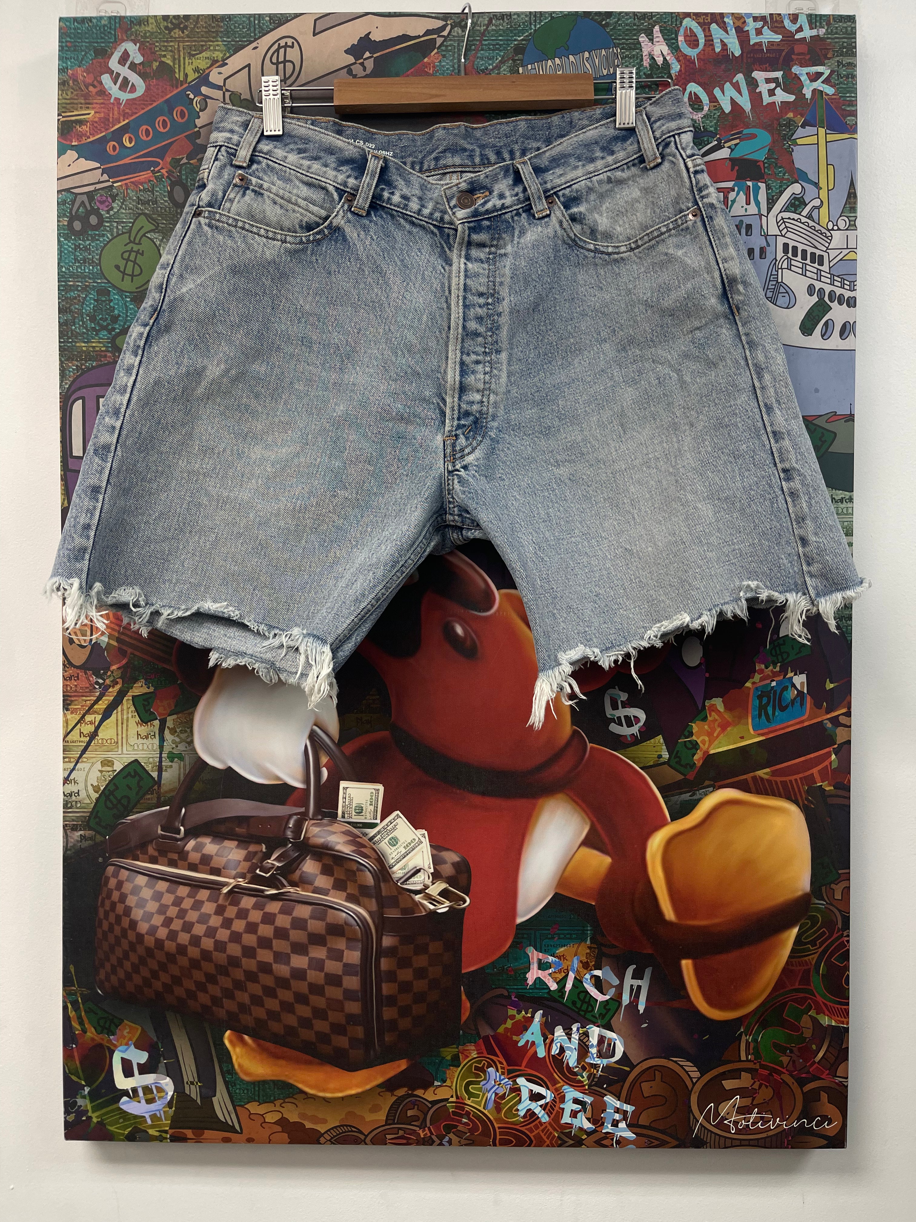 Celine Light Wash Jean Shorts