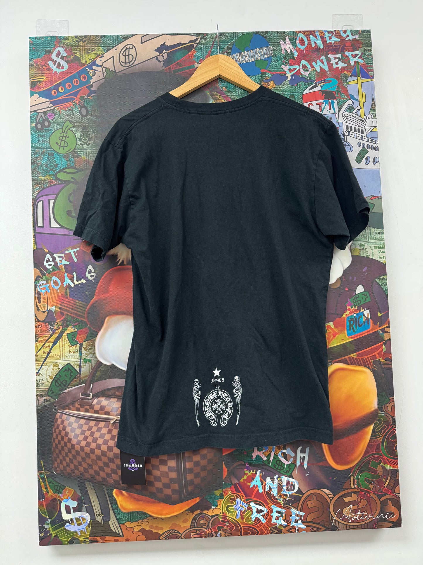 Chrome Hearts Tee Black Foti Horseshoe Used Large N/A