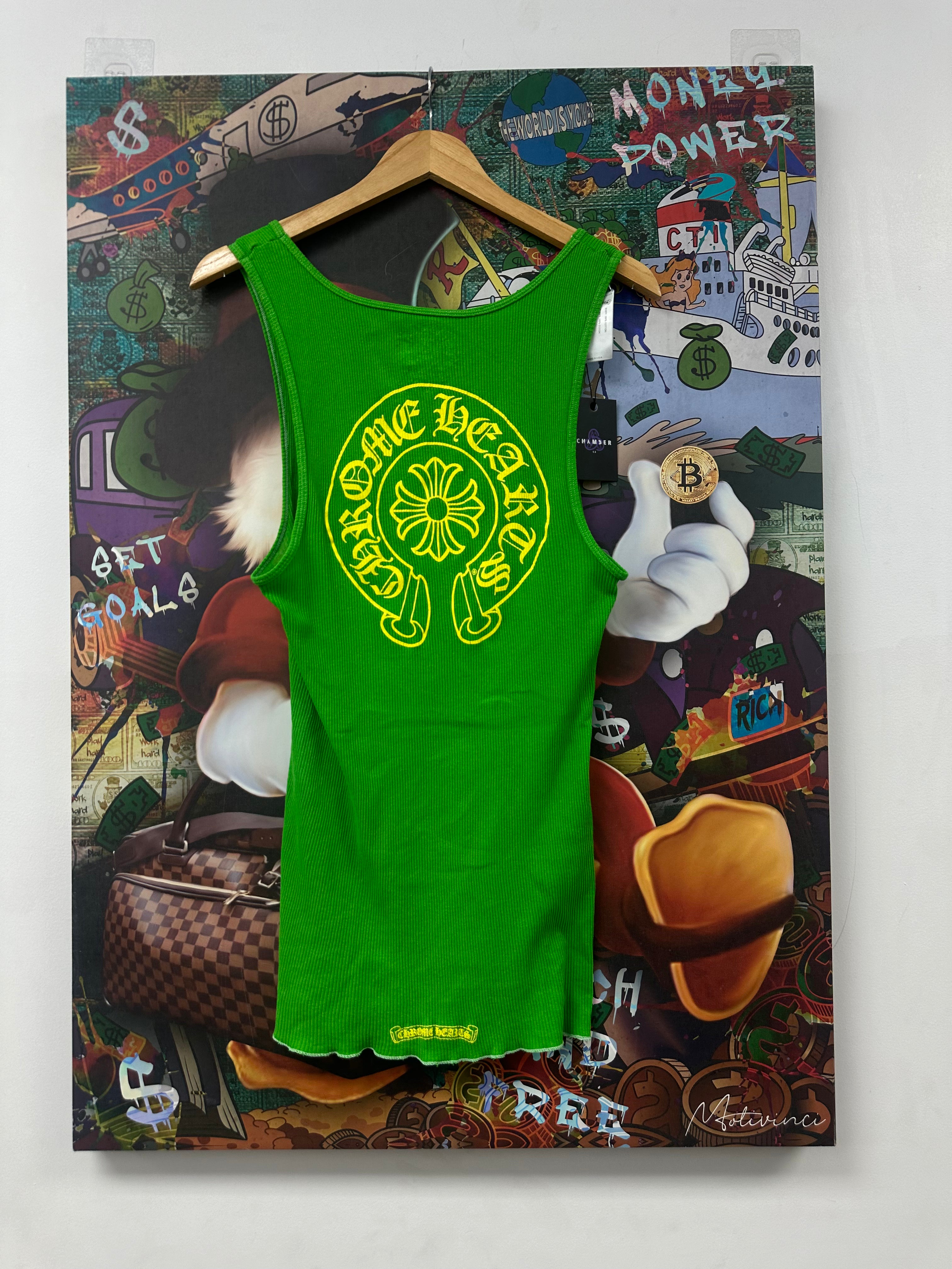 Chrome Hearts Green & Yellow Tank Top Dress